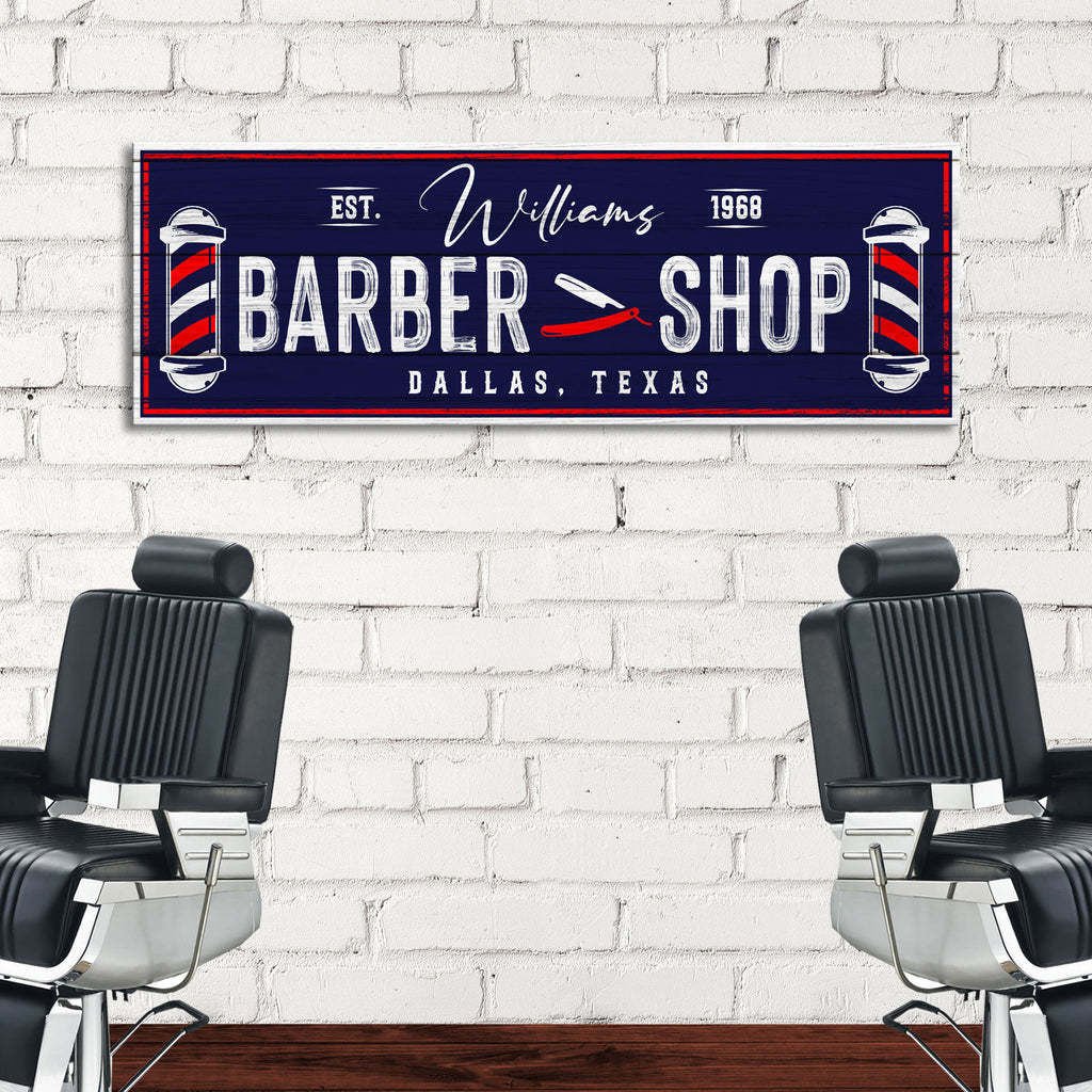 Barber Sign A Guide to Customizing Your Barber Shop's Decor Tailored