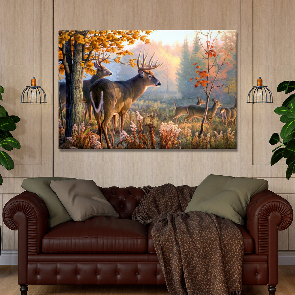 Inviting Deer Canvas Wall Art For Your Home Tailored Canvases Wall