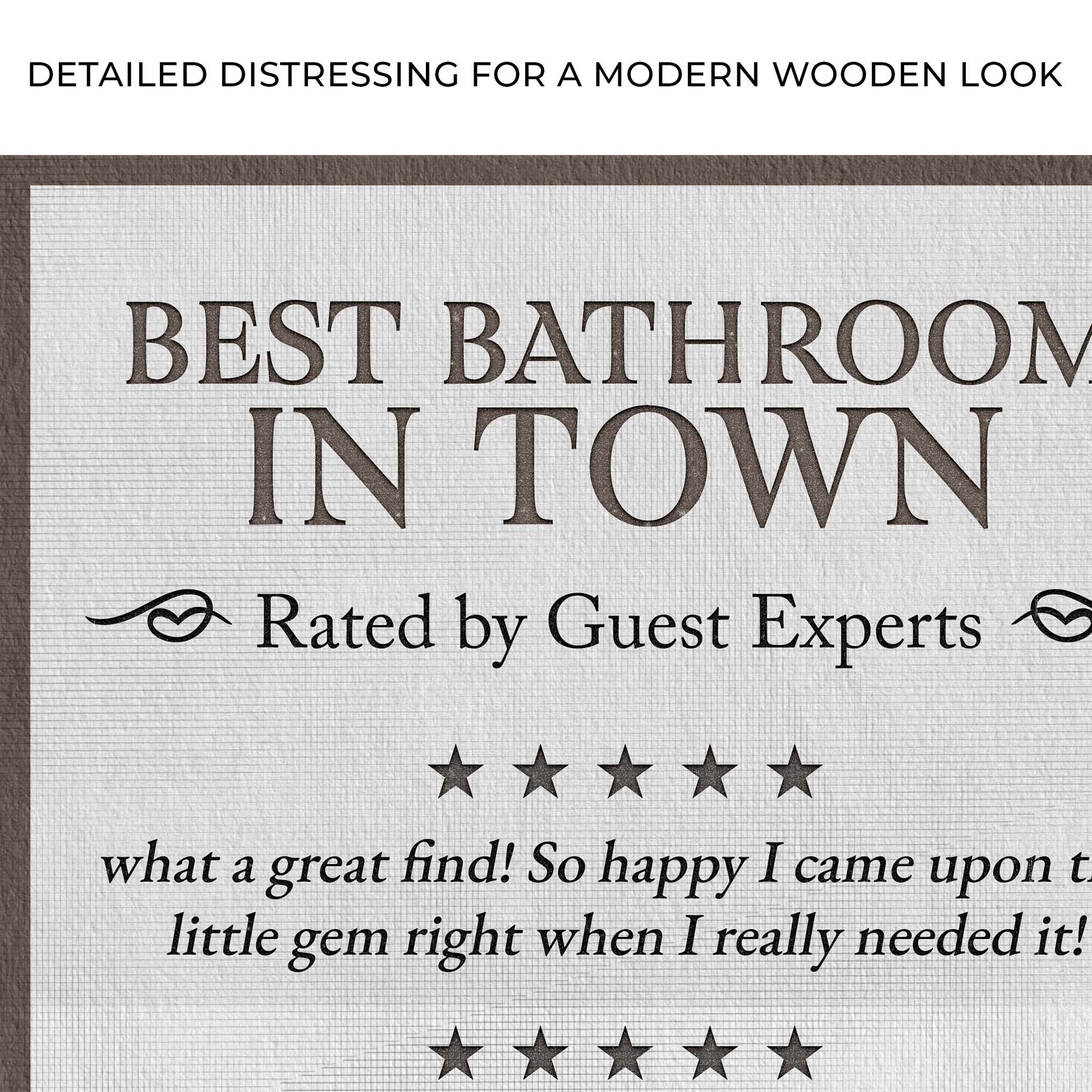 Restroom Guest Reviews Sign Zoom - Imaged by Tailored Canvases