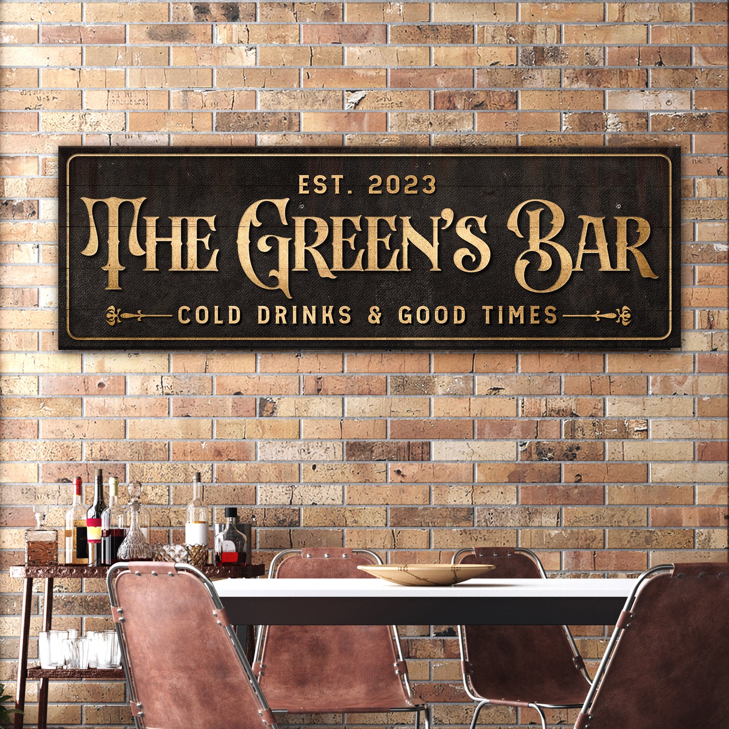Custom Bar Sign III Style 1 - Image by Tailored Canvases
