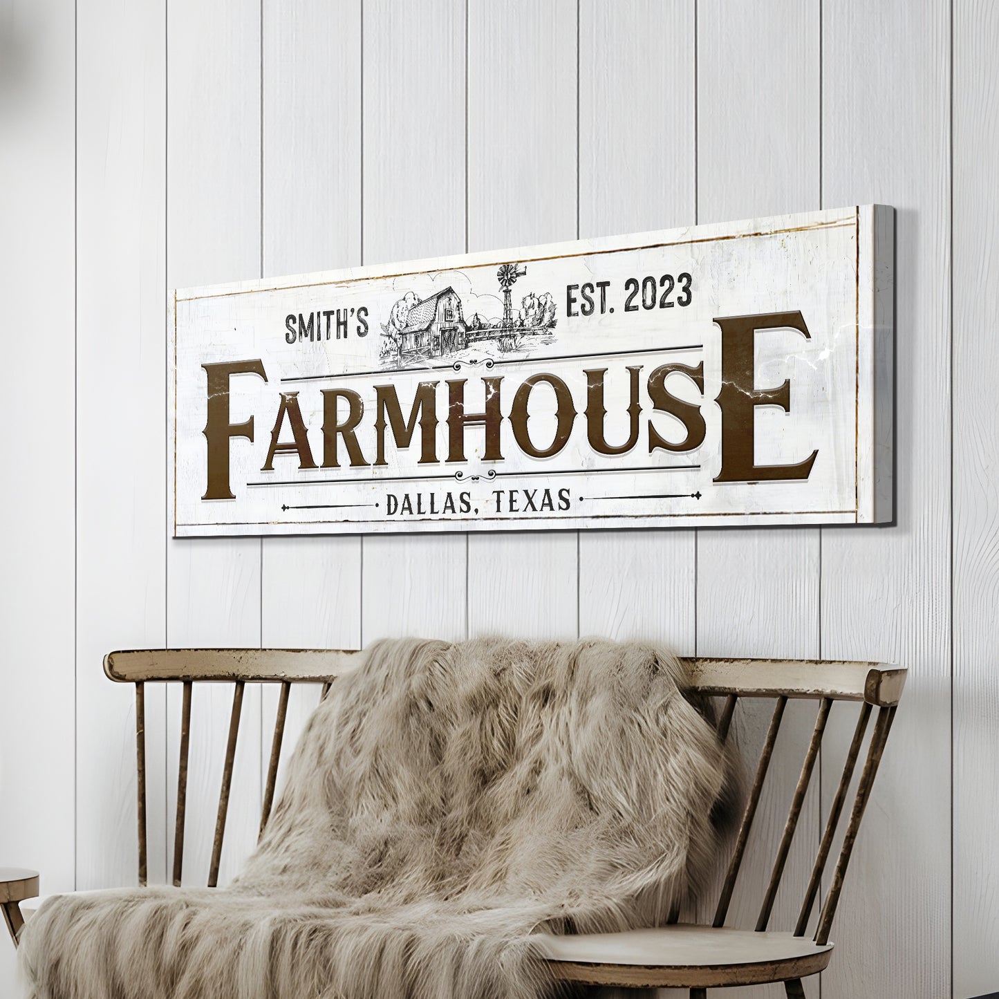 Custom Rustic Farmhouse Sign II  - Image by Tailored Canvases