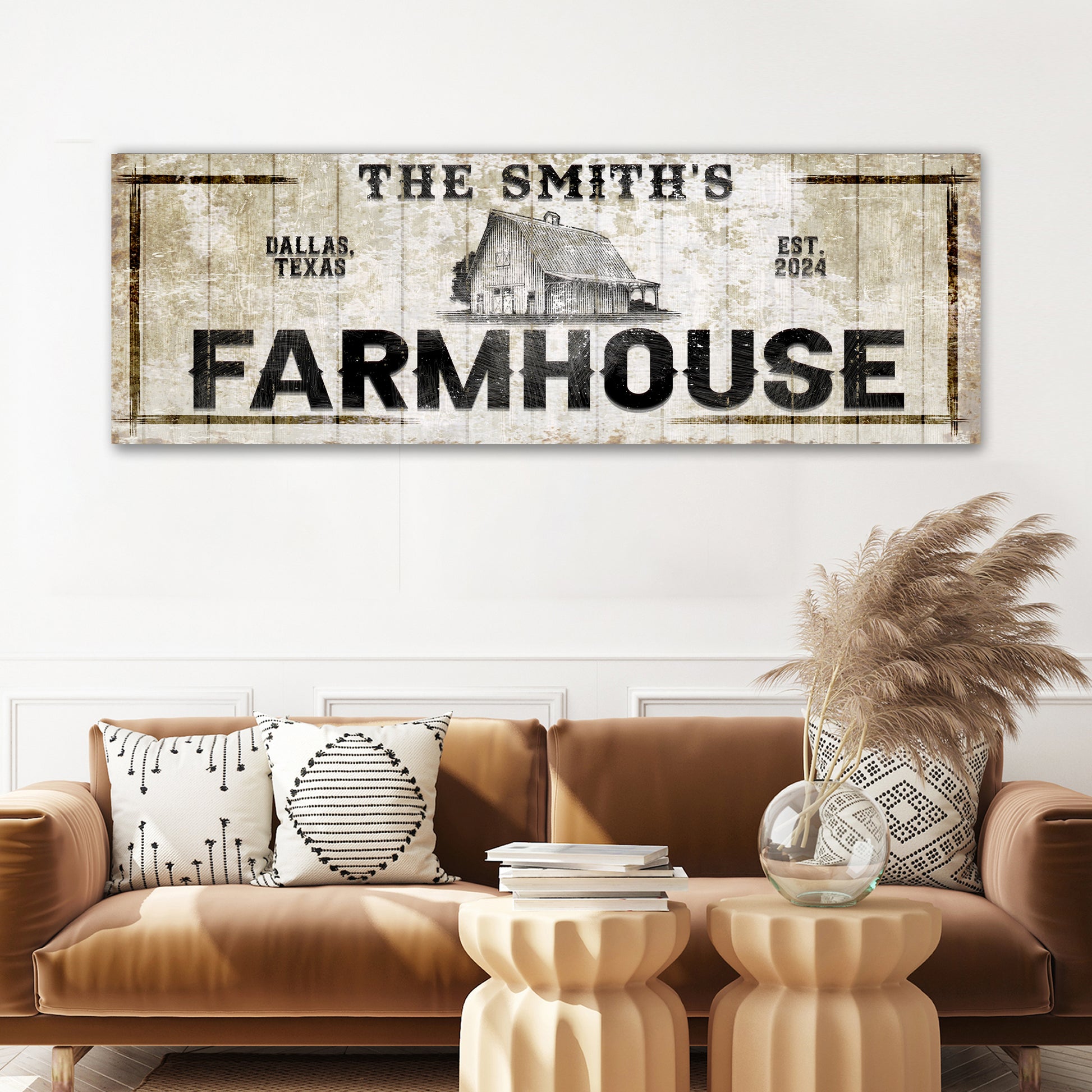 Custom Rustic Farmhouse Sign Style 2 - Image by Tailored Canvases