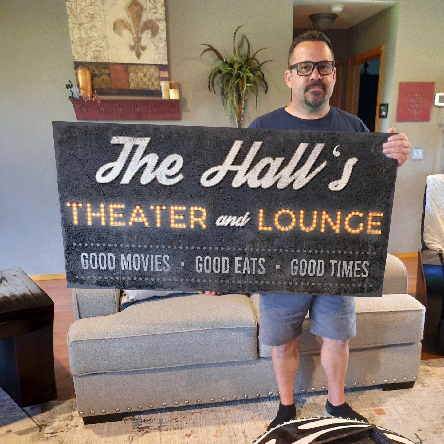 Family Theater and Lounge Sign III (Free Shipping)
