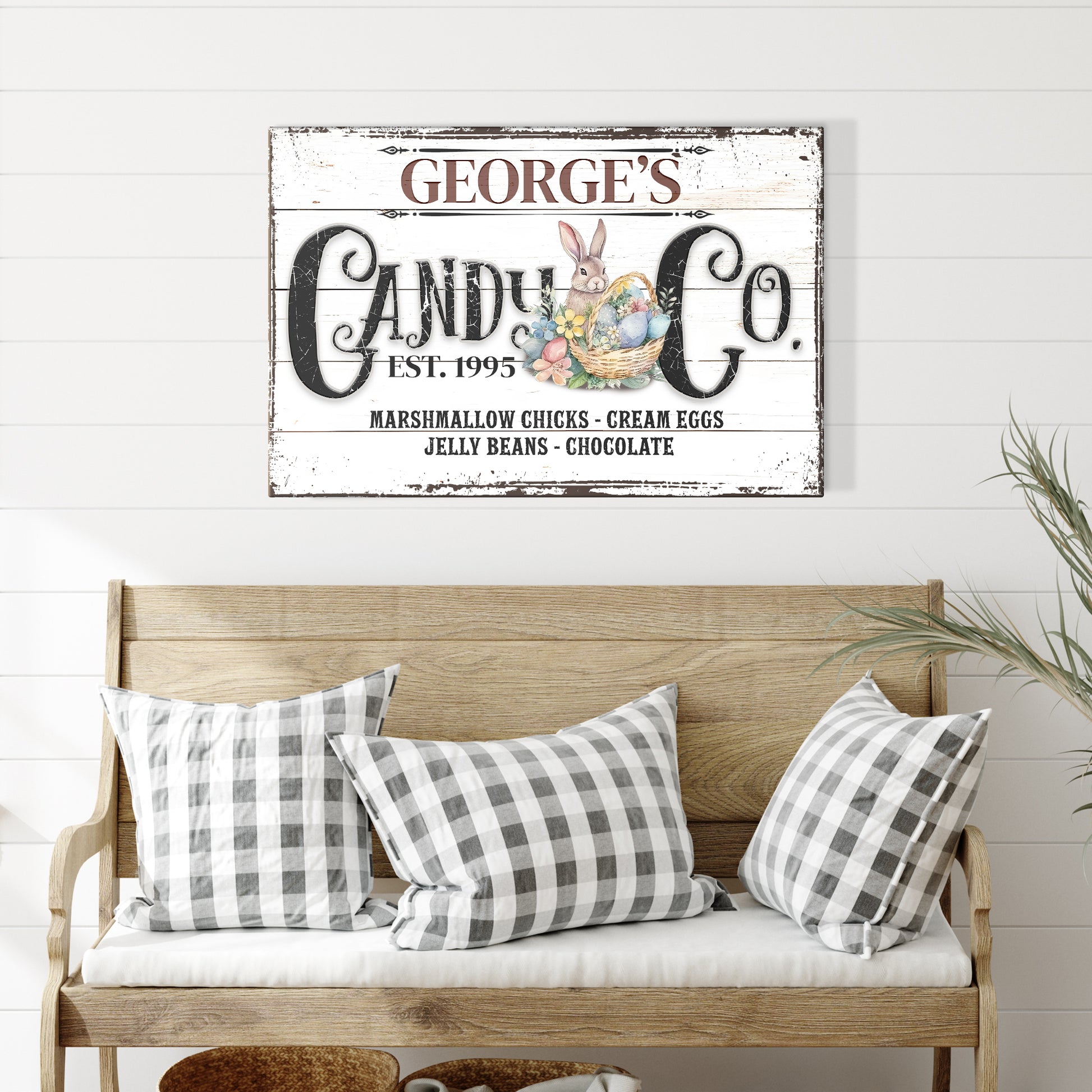 Honey Bunny Candy Company Sign II Style 1 - Image by Tailored Canvases