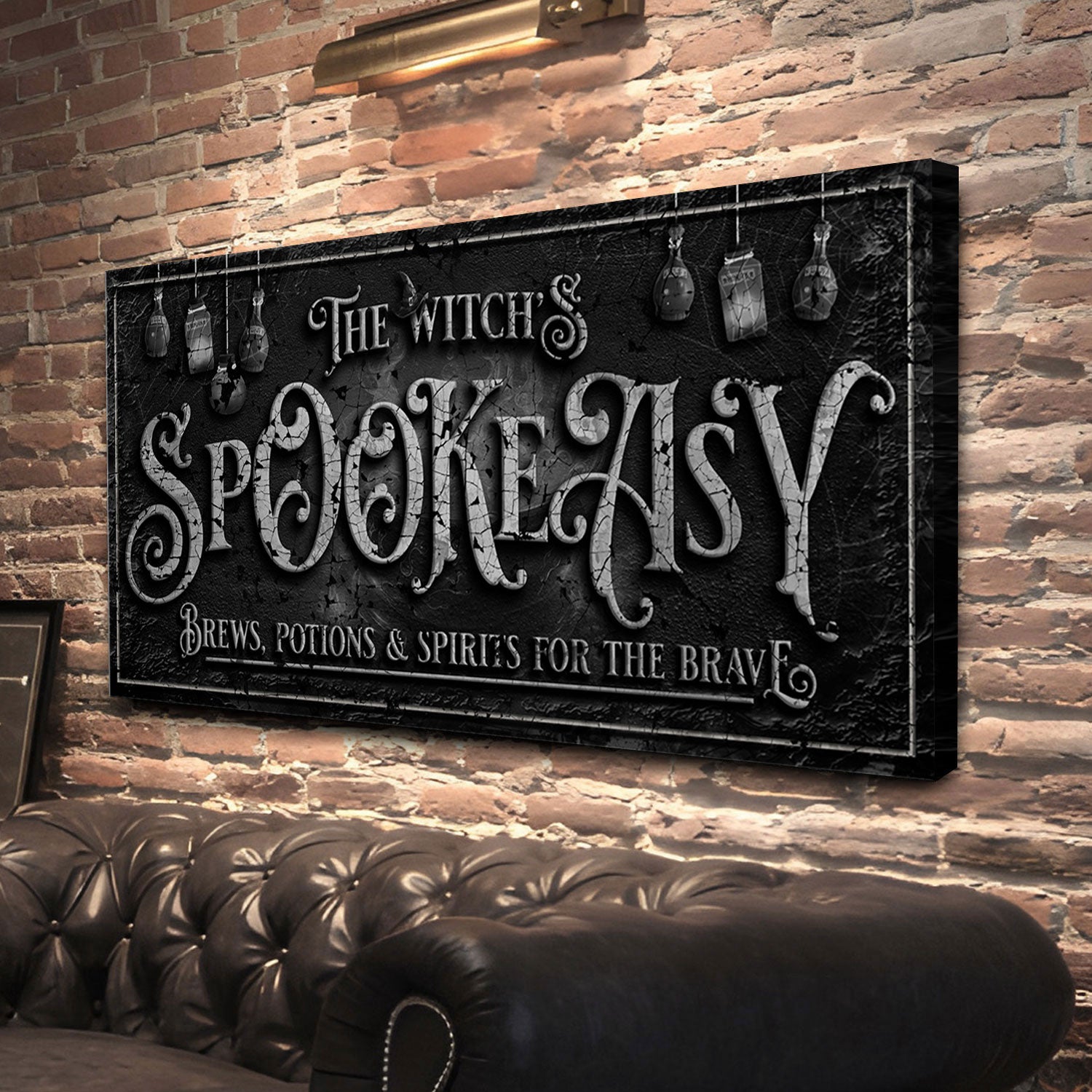 The Witch's Speakeasy Bar Sign | Tailored Canvases