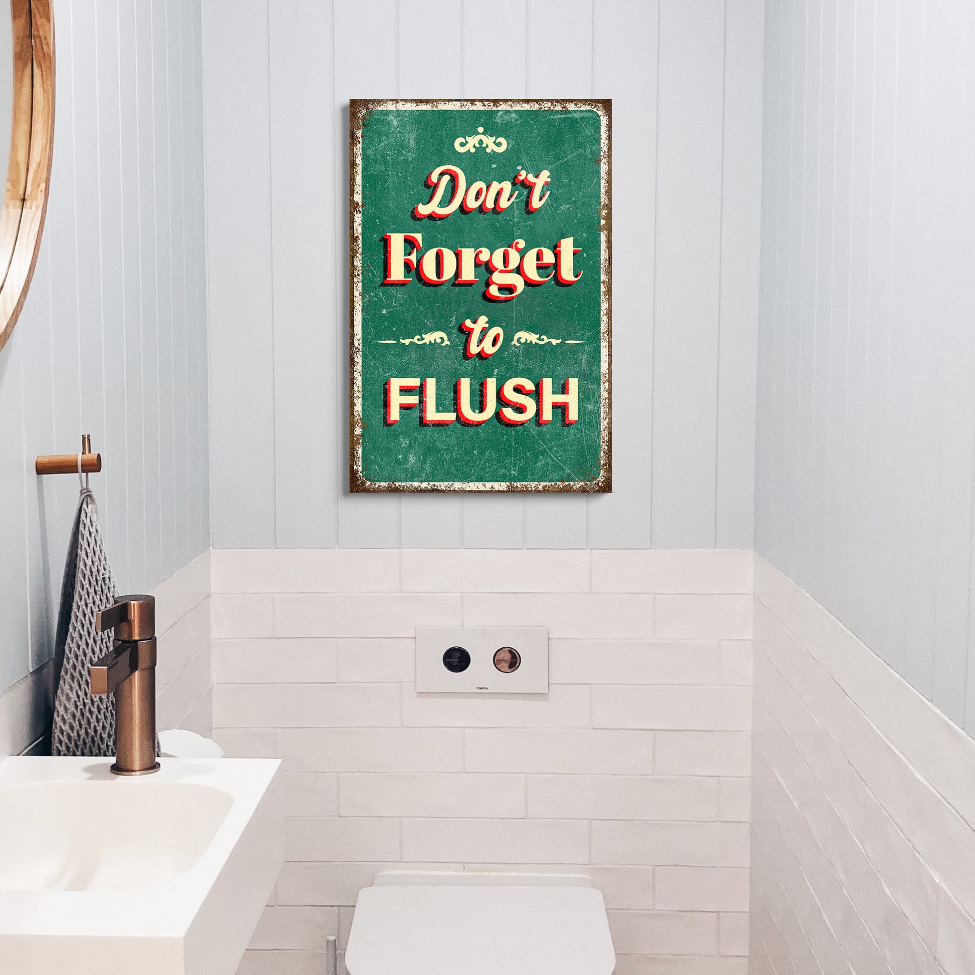 Flush Toilet Sign III Style 1 - Image by Tailored Canvases