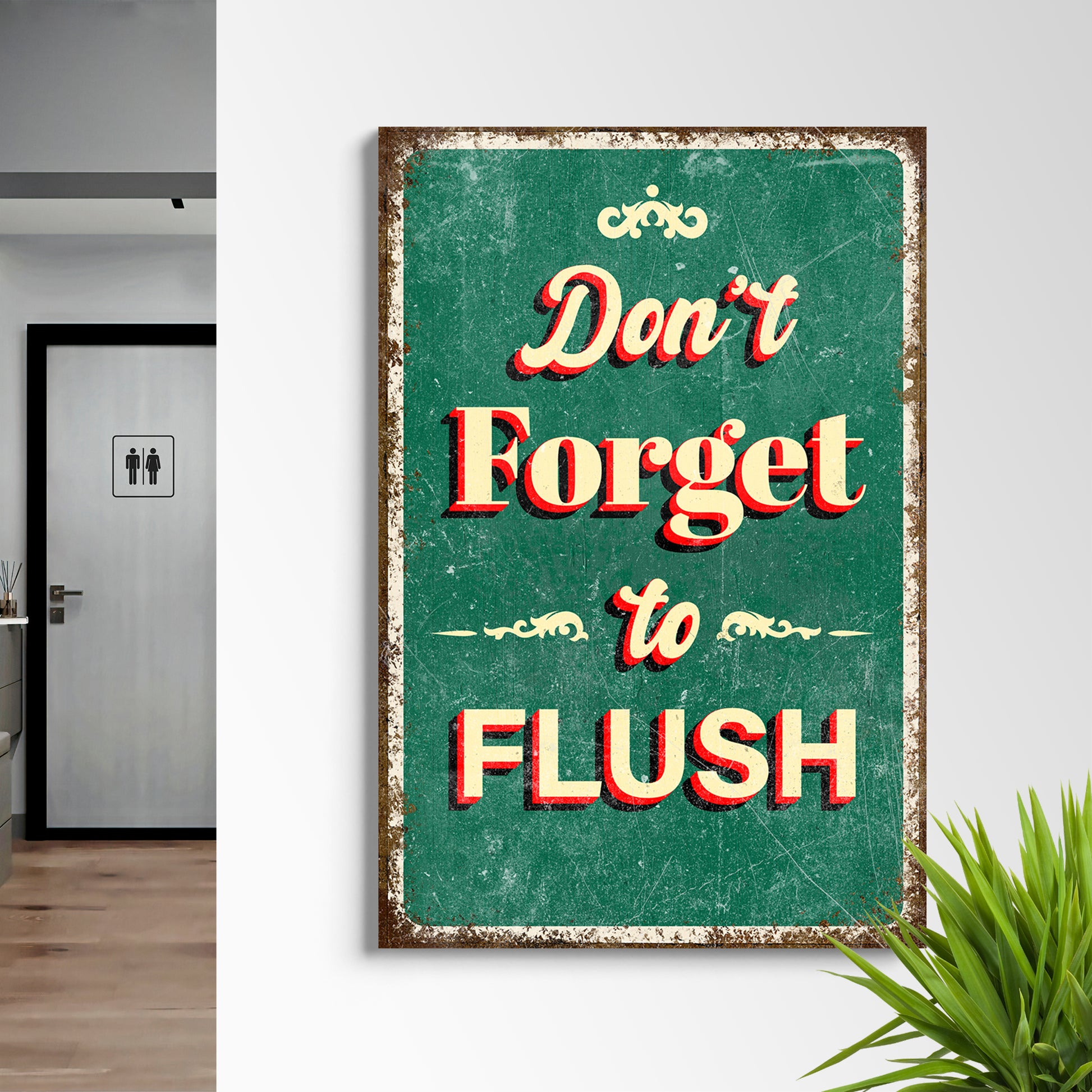 Flush Toilet Sign III Style 2 - Image by Tailored Canvases