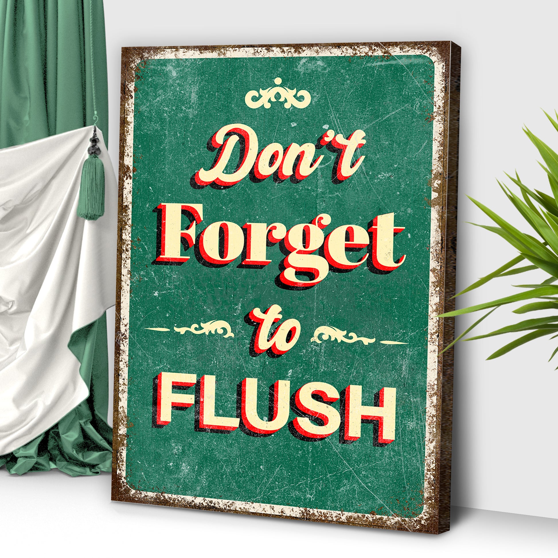 Flush Toilet Sign III  - Image by Tailored Canvases