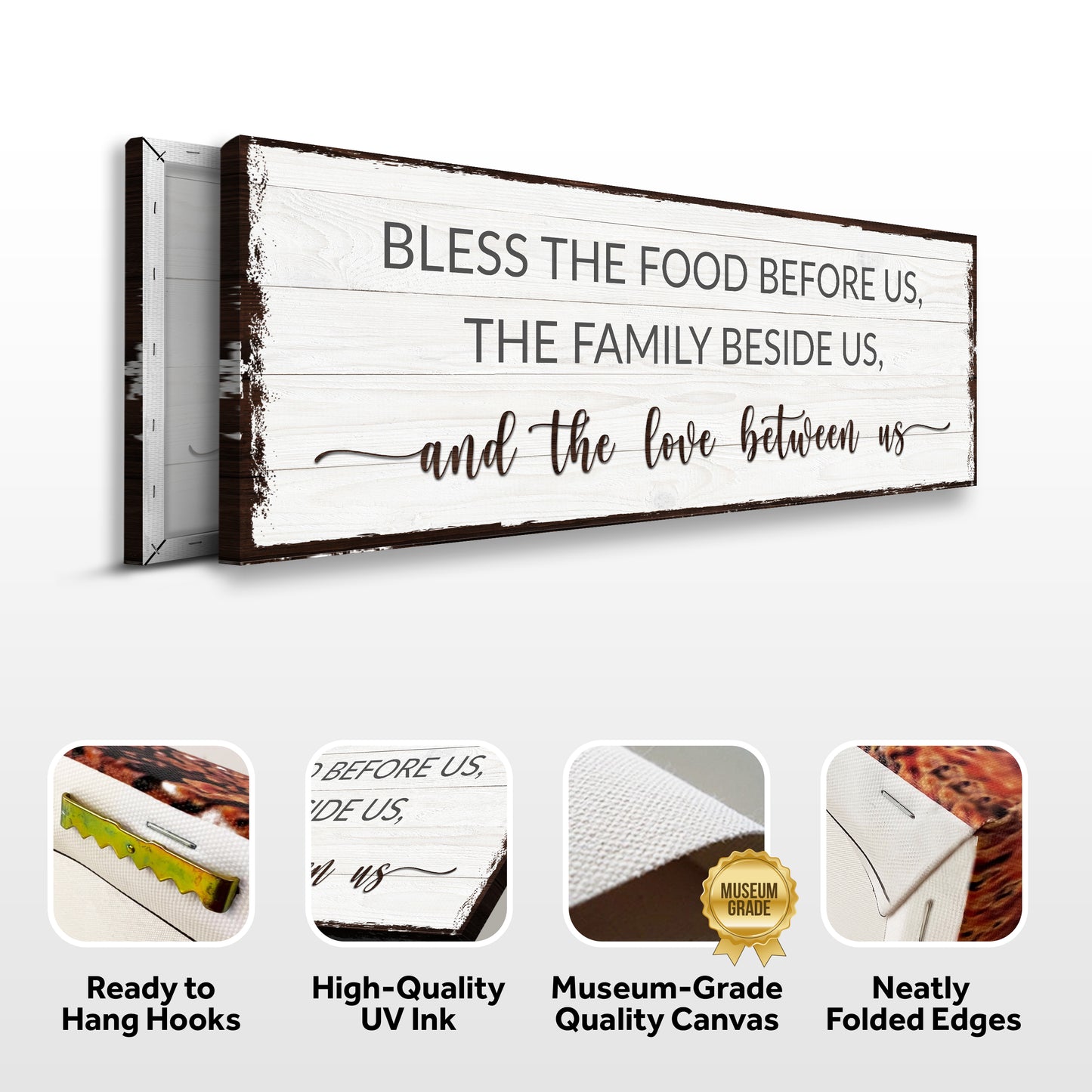 Bless The Food Before Us And The Love Between Us Sign (Free Shipping)