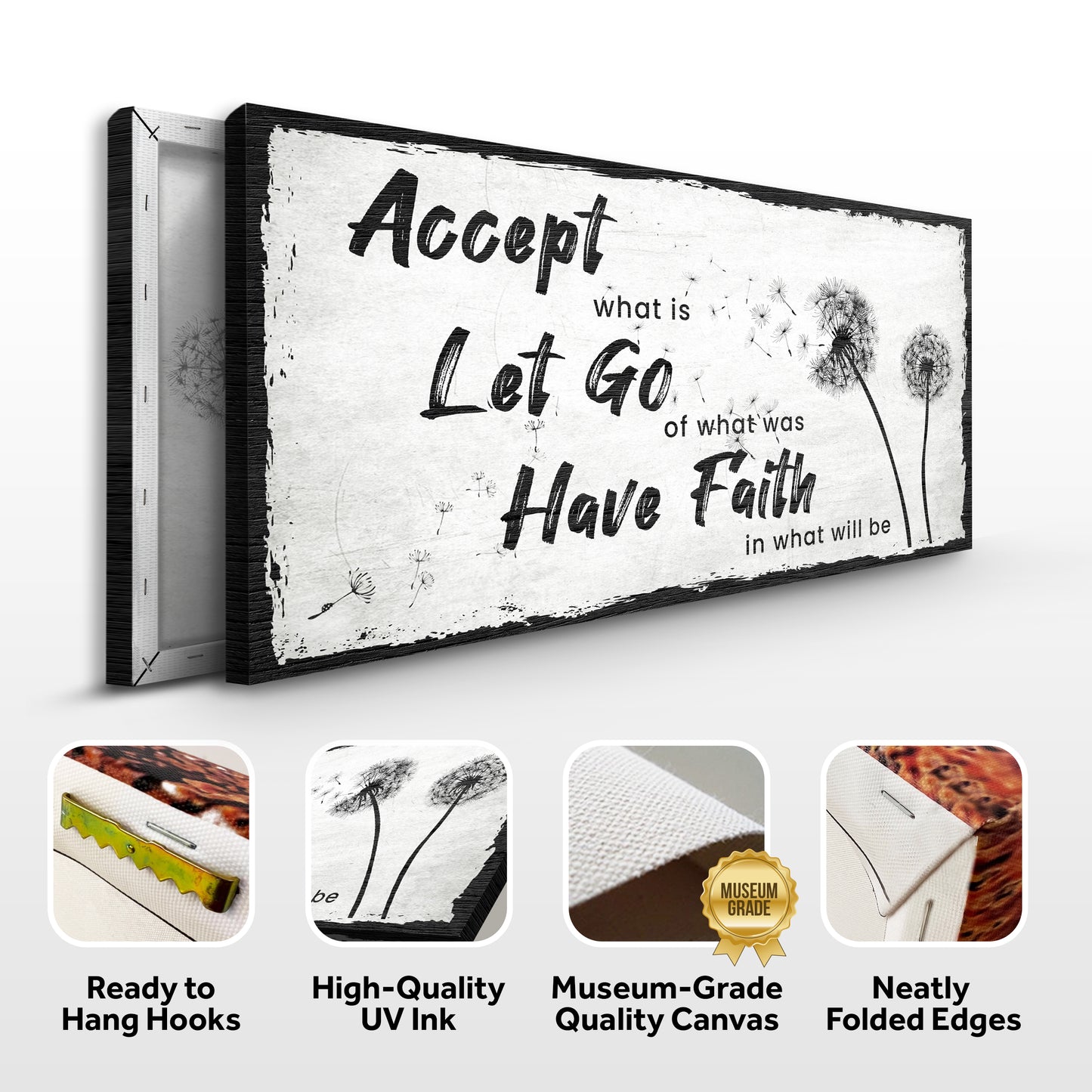 Accept, Let Go, Have Faith Sign (Free Shipping)