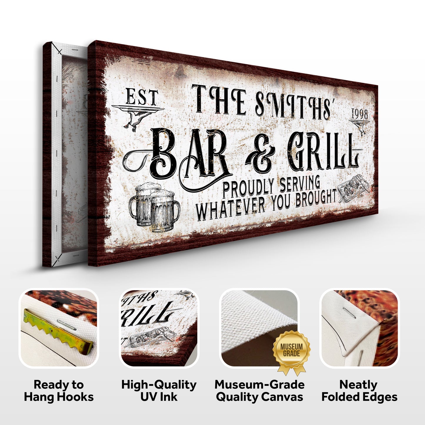 Personalized Bar and Grill Sign (Free Shipping)