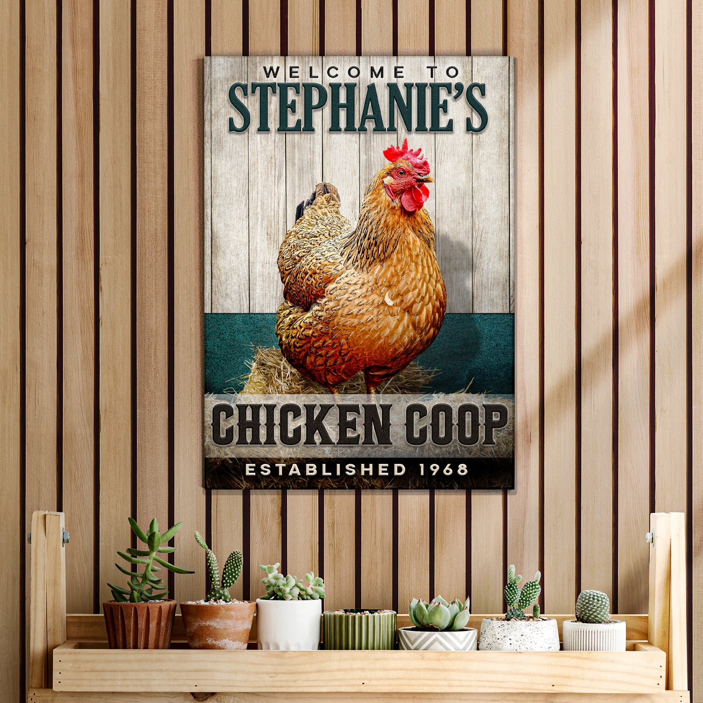 Chicken Coop Welcome Sign Style 2 - Image by Tailored Canvases