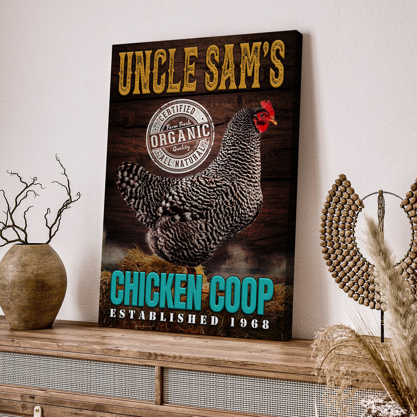 Chicken Coop Organic Sign - Image by Tailored Canvases