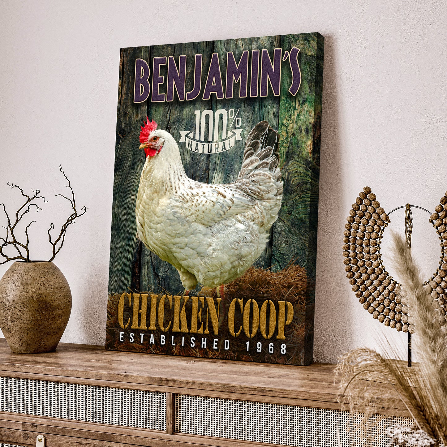 Chicken Coop 100% Natural Sign - Image by Tailored Canvases