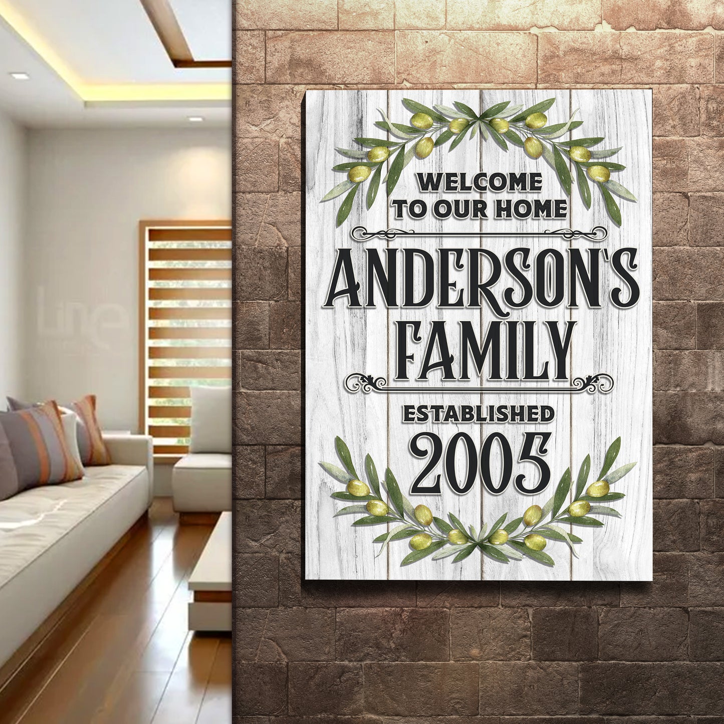 Home Established Sign Style 2 - Image by Tailored Canvases
