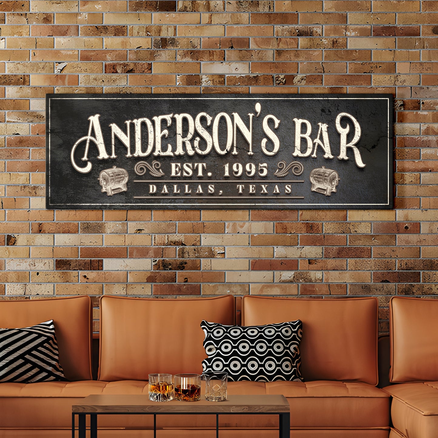 Personalized Bar Sign II Style 2 - Image by Tailored Canvases
