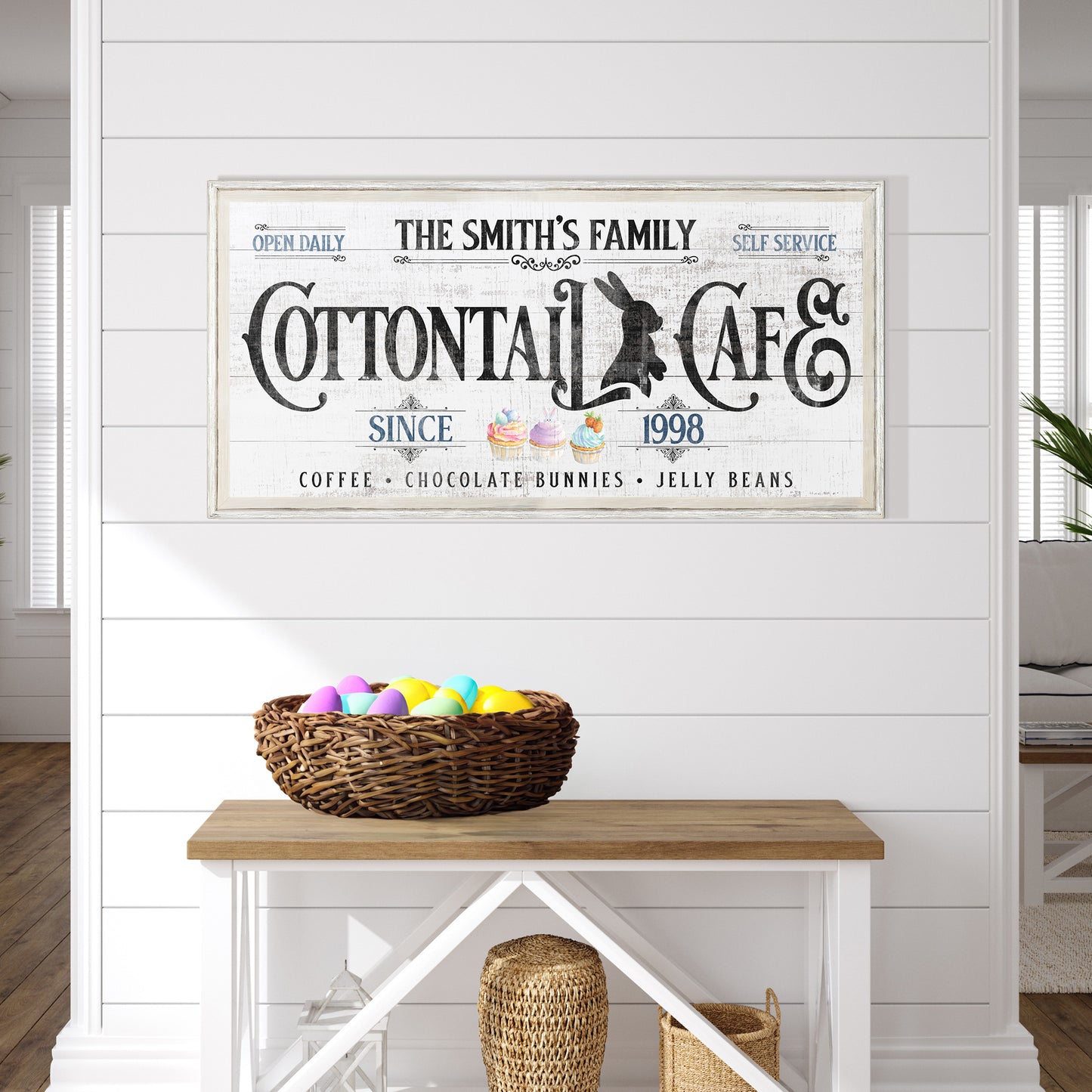Personalized Easter Bunny Sign Style 2 - Image by Tailored Canvases