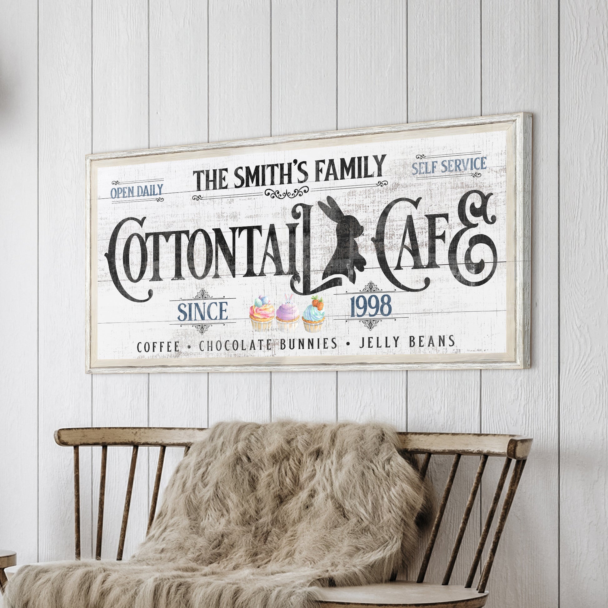 Personalized Easter Bunny Sign Style 1 - Image by Tailored Canvases