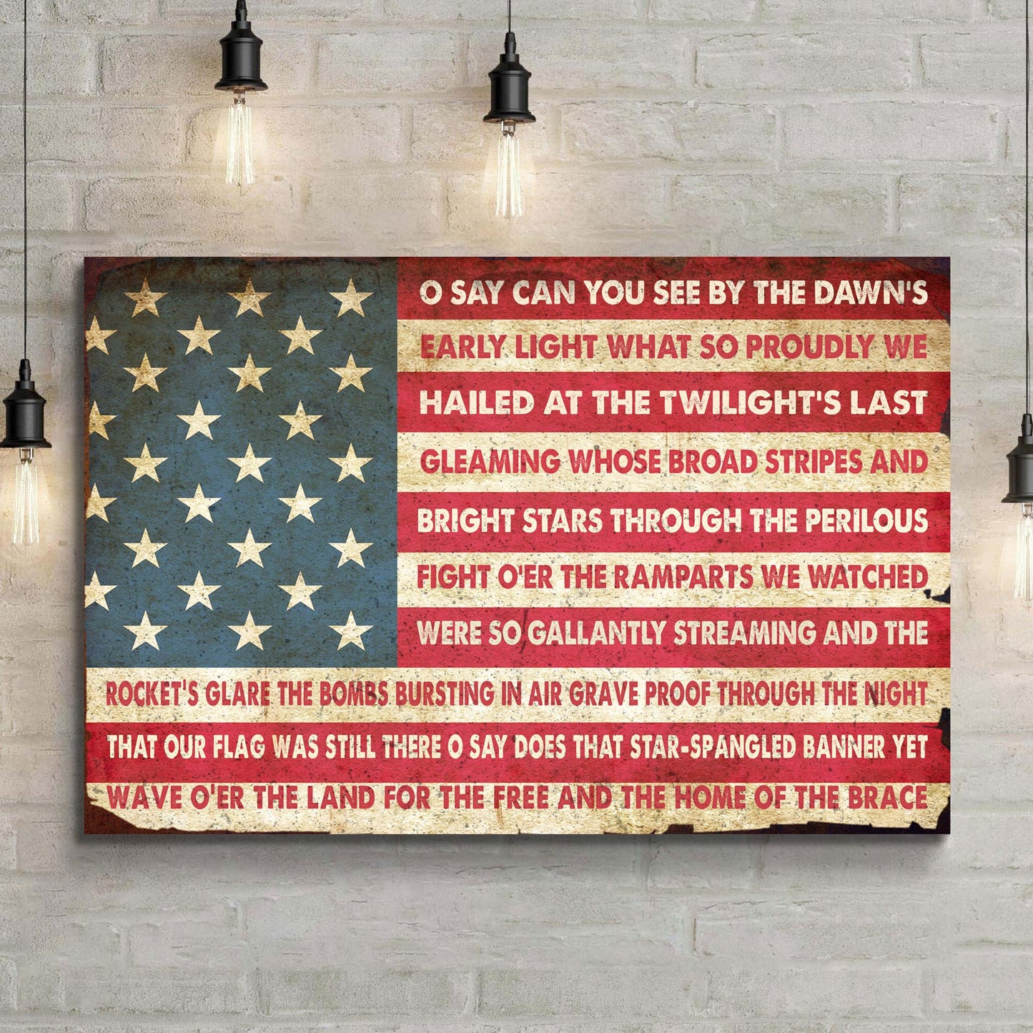 American Anthem Sign Style 1 - Image by Tailored Canvases