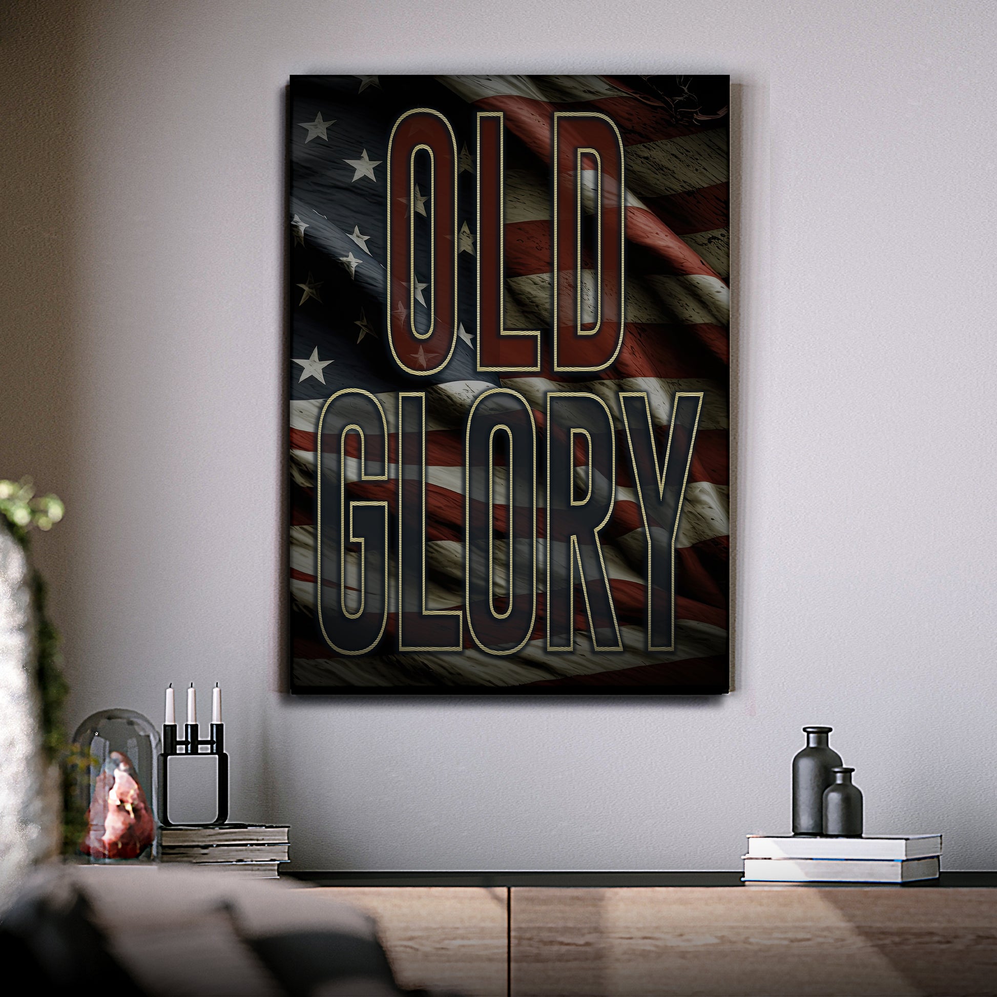 Old Glory Sign III Style 1 - Image by Tailored Canvases