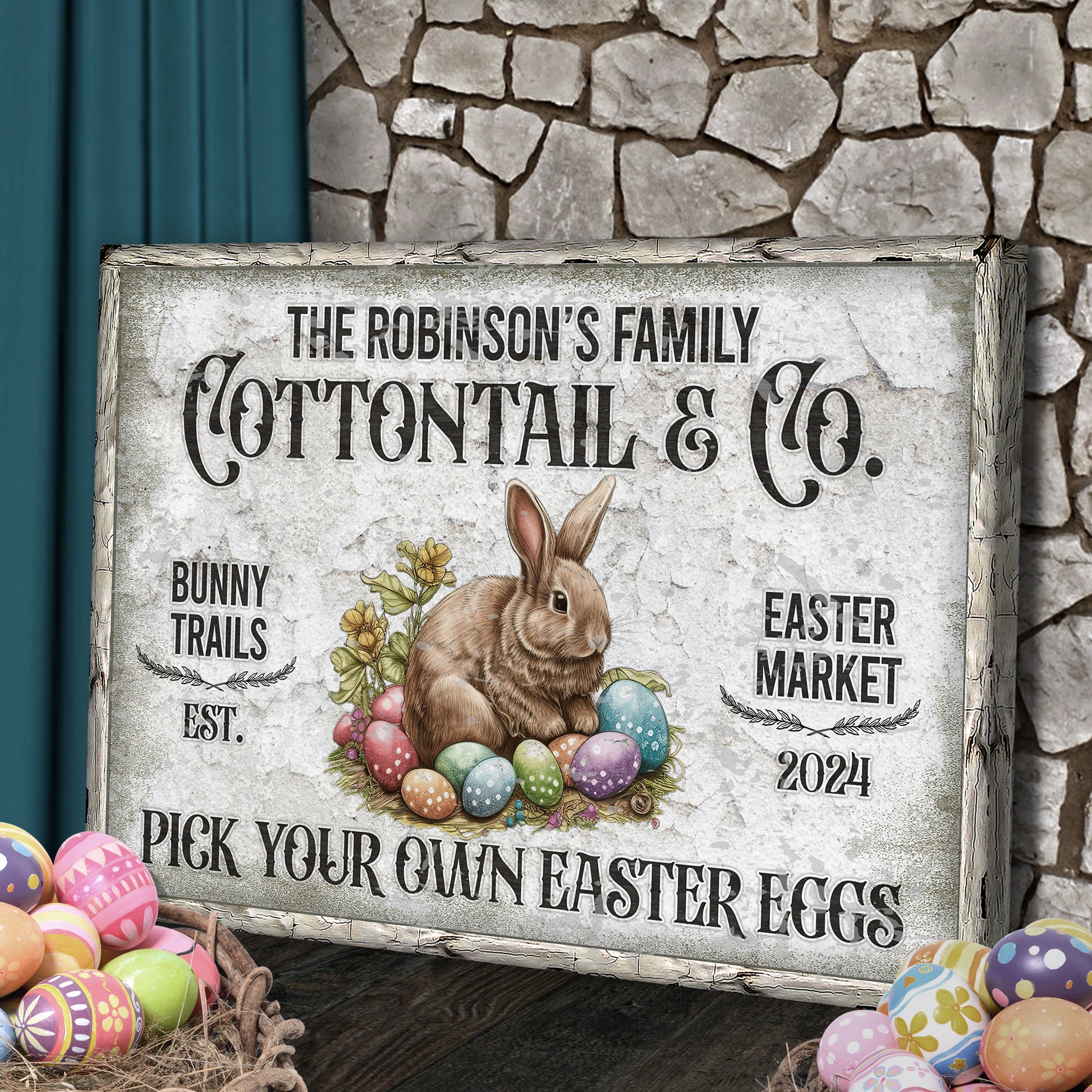 Vintage Easter Sign  - Image by Tailored Canvases