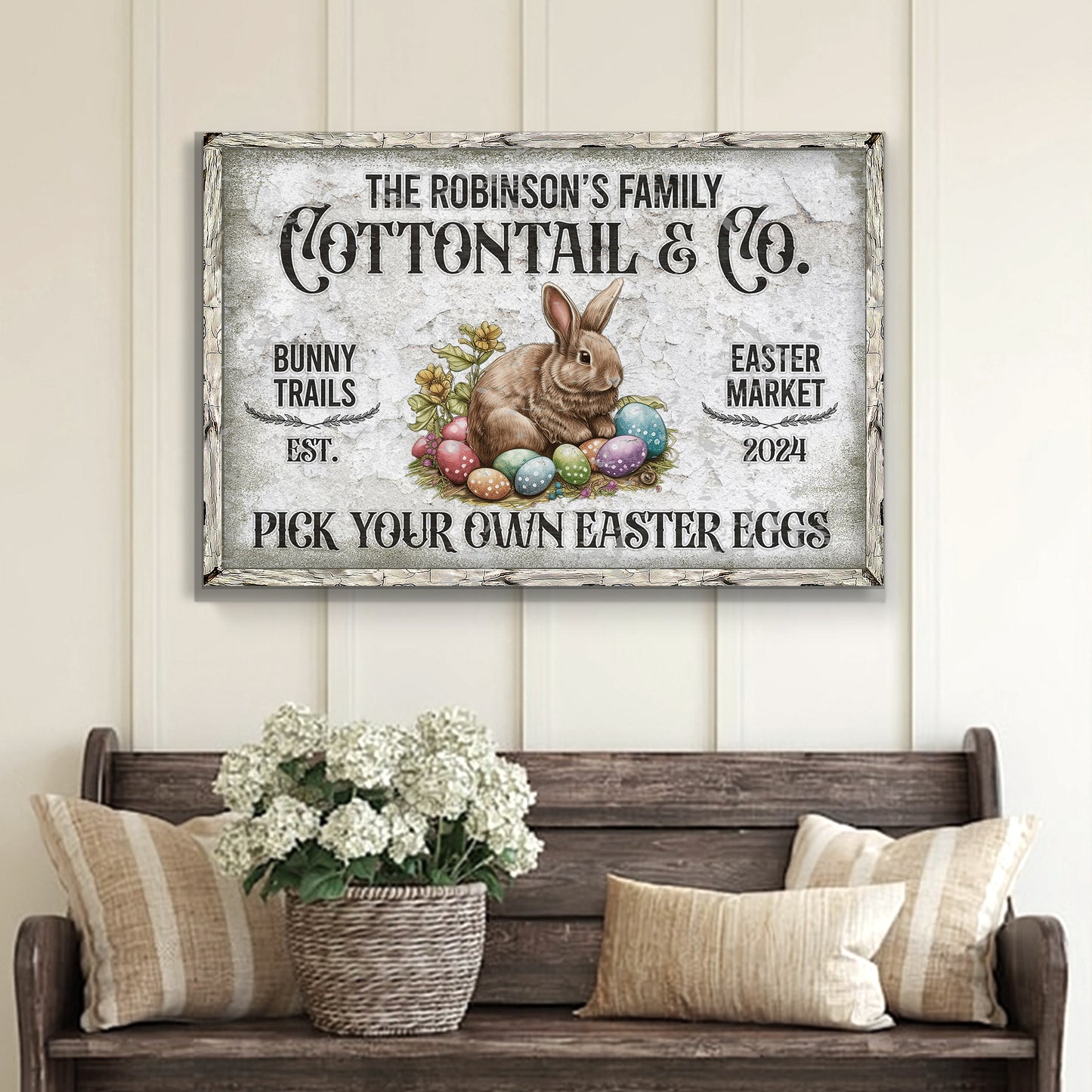 Vintage Easter Sign Style 1 - Image by Tailored Canvases