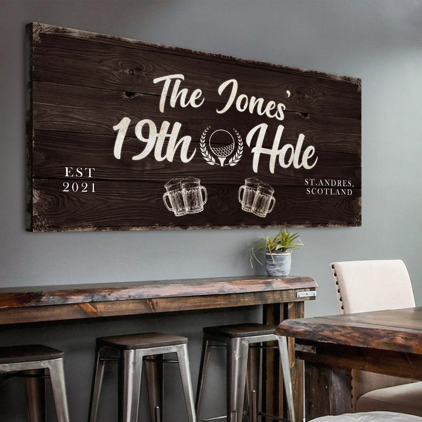 19th Hole Golf Personalized Sign (Free Shipping)