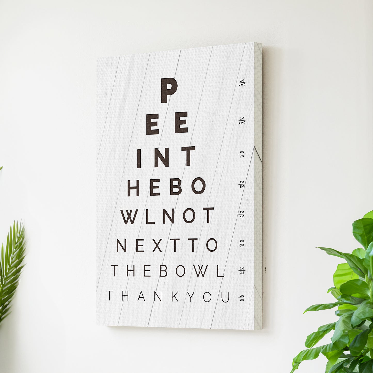 Restroom Eye Exam Sign - Imaged by Tailored Canvases