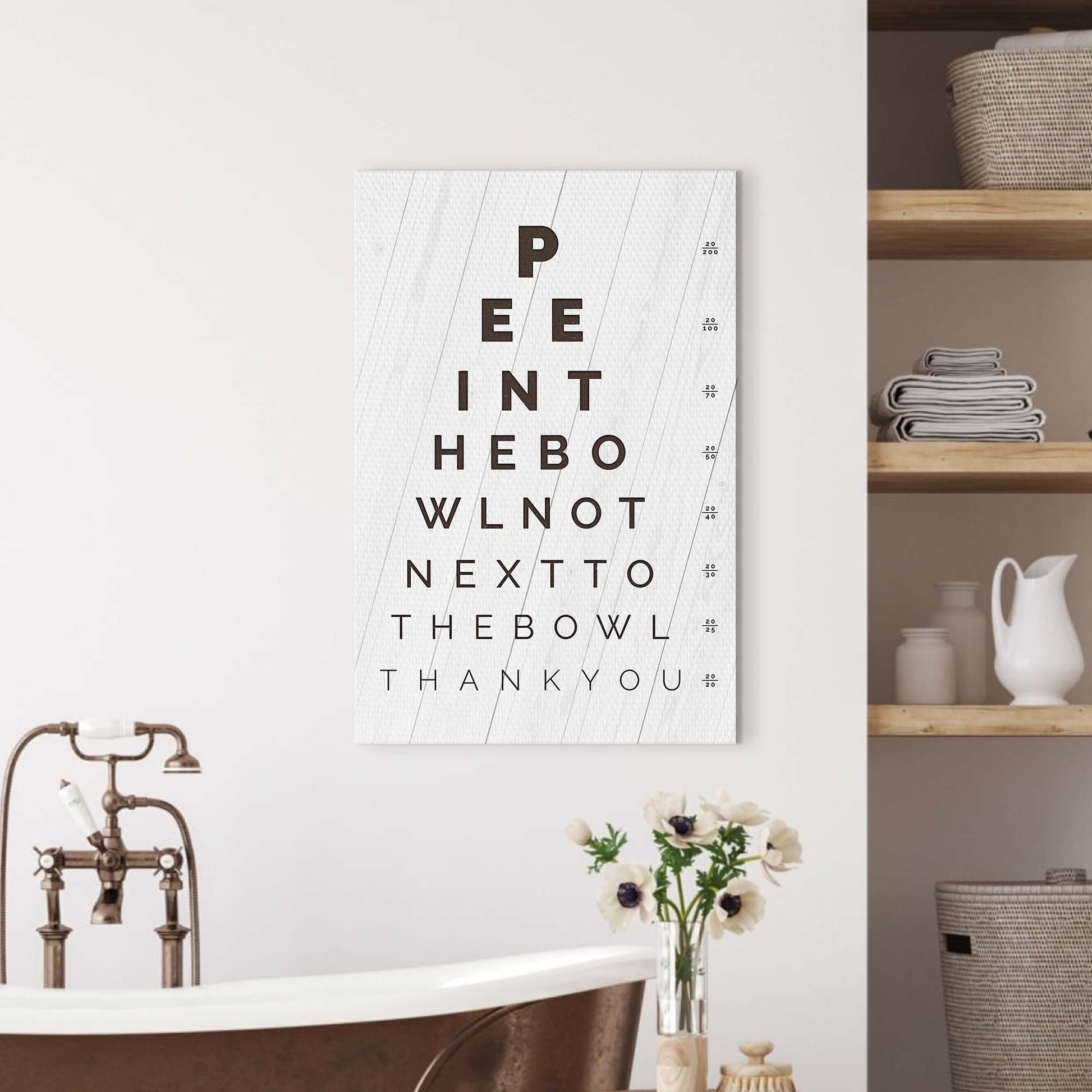 Restroom Eye Exam Sign Style 2 - Imaged by Tailored Canvases