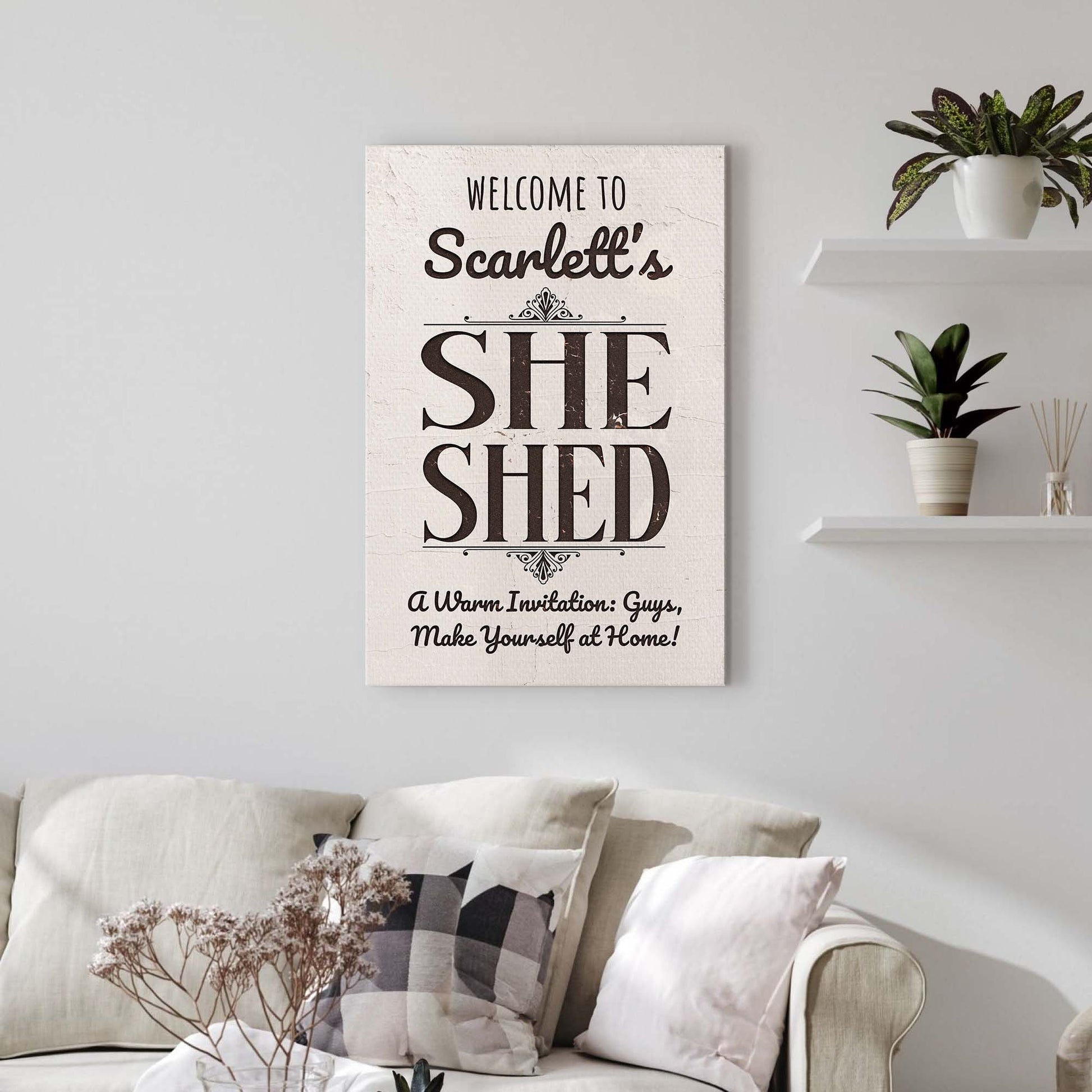 She Shed Sign Style 2 - Imaged by Tailored Canvases