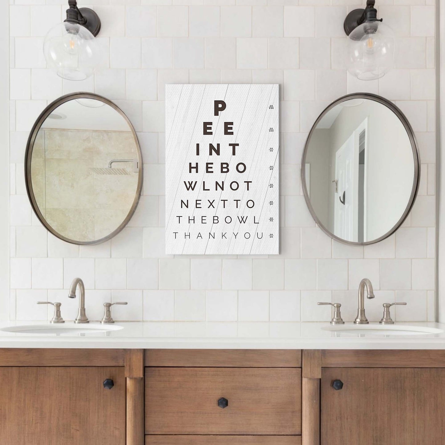 Restroom Eye Exam Sign Style 1 - Imaged by Tailored Canvases