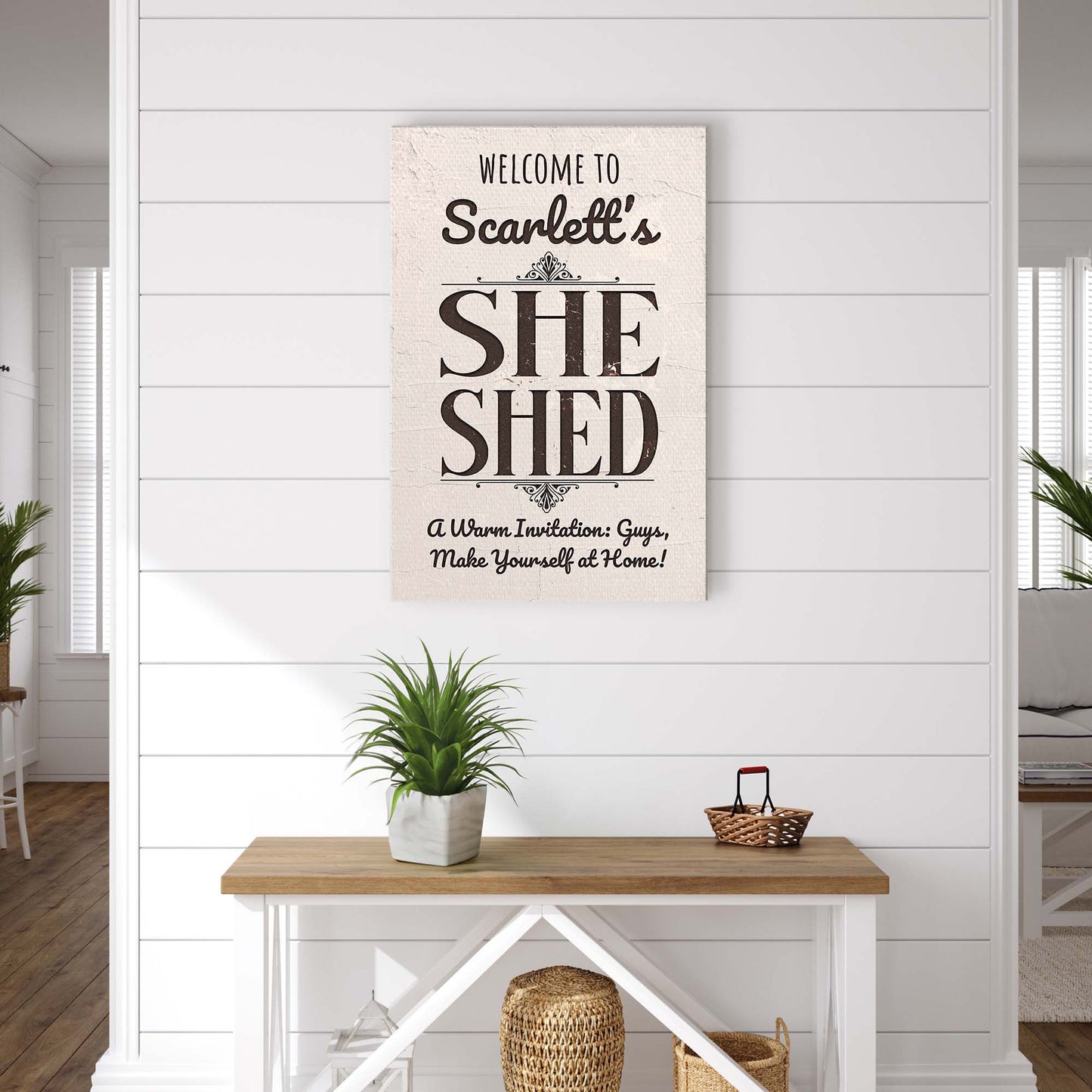 She Shed Sign Style 1 - Imaged by Tailored Canvases