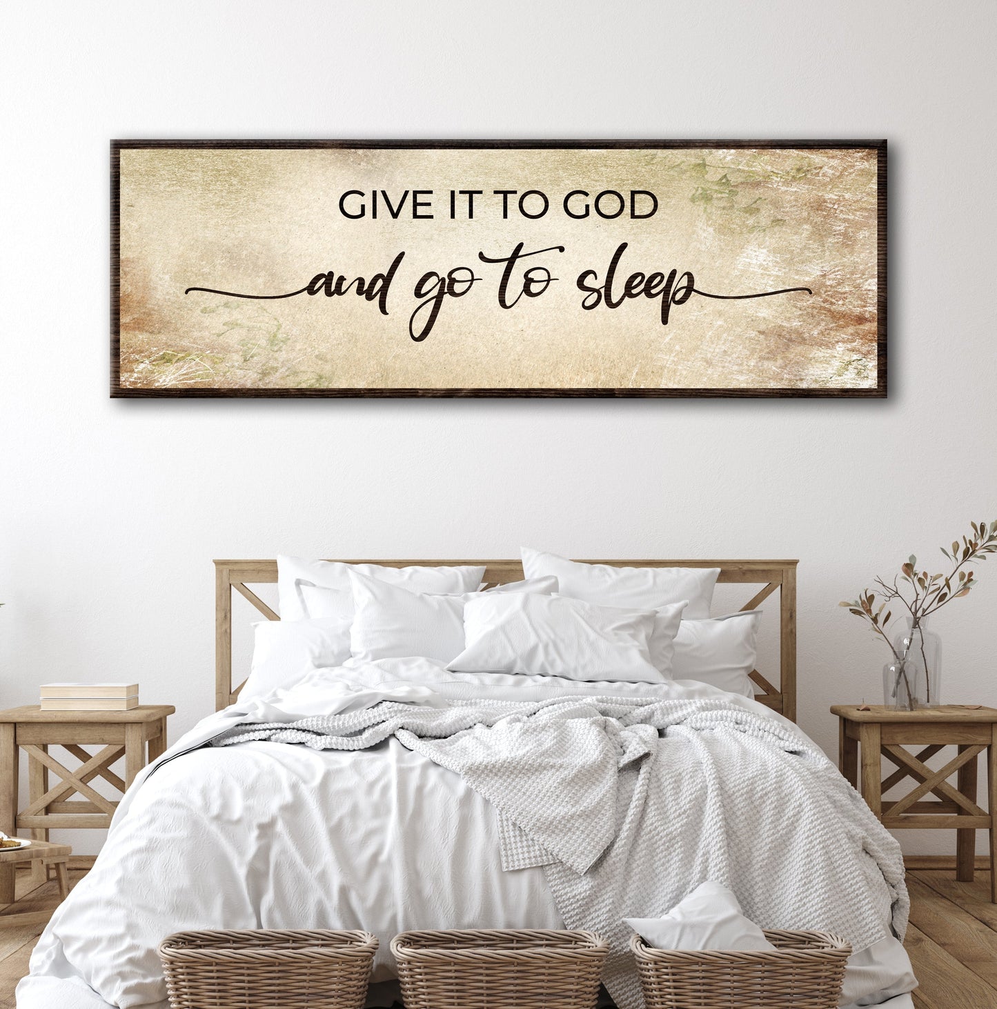 Give It To God And Go To Sleep Sign II Style 4 - Image by Tailored Canvases