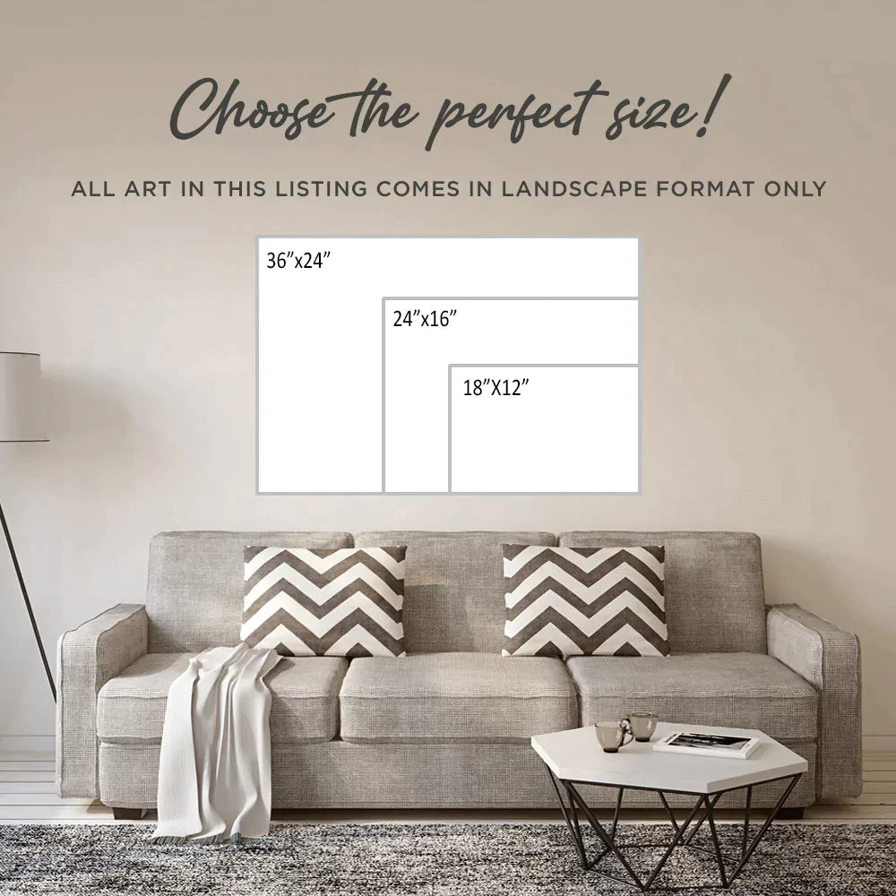 A Time Of Love Sign Size Chart - Image by Tailored Canvases