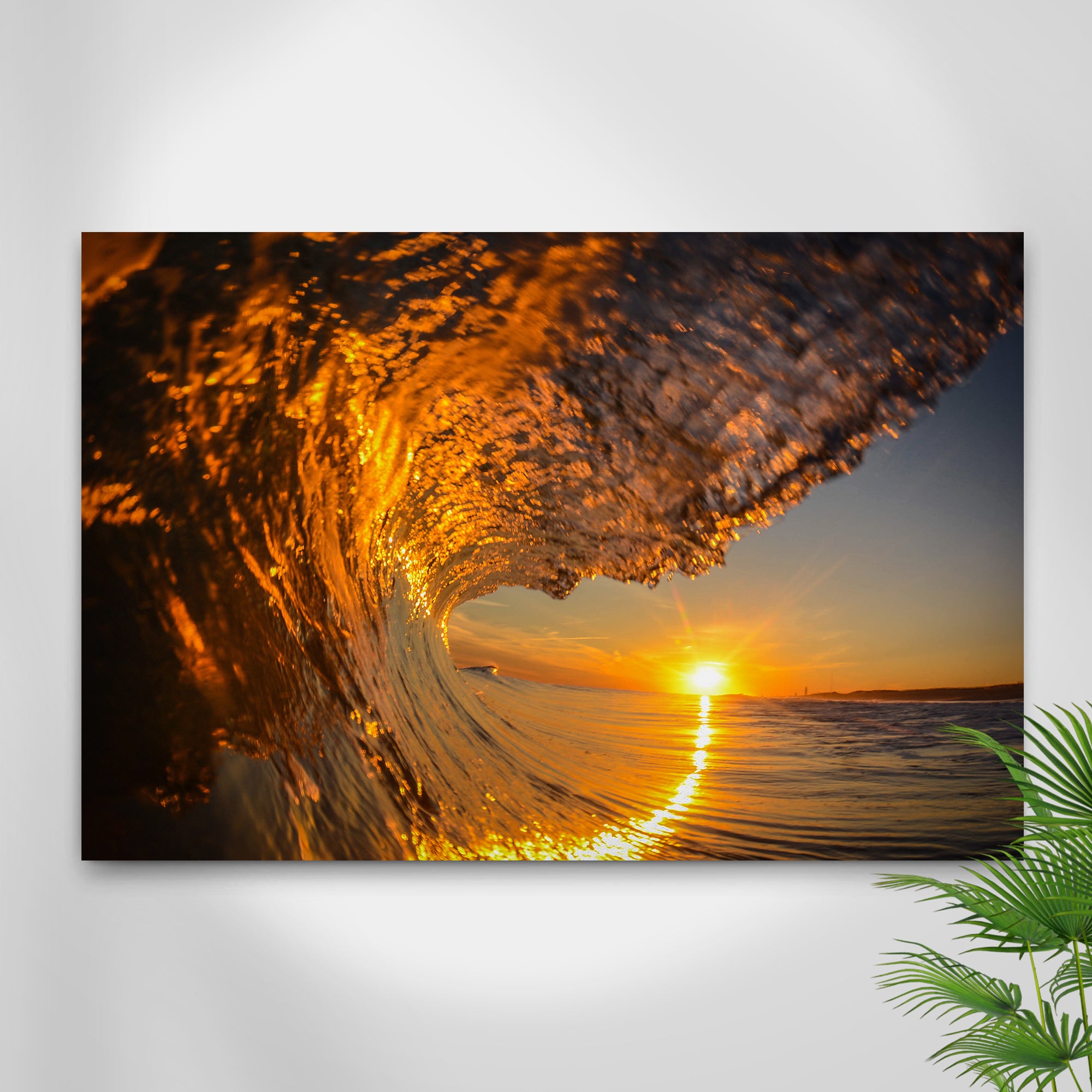 Sunrise Ocean Wave Canvas Wall Art – Tailored Canvases