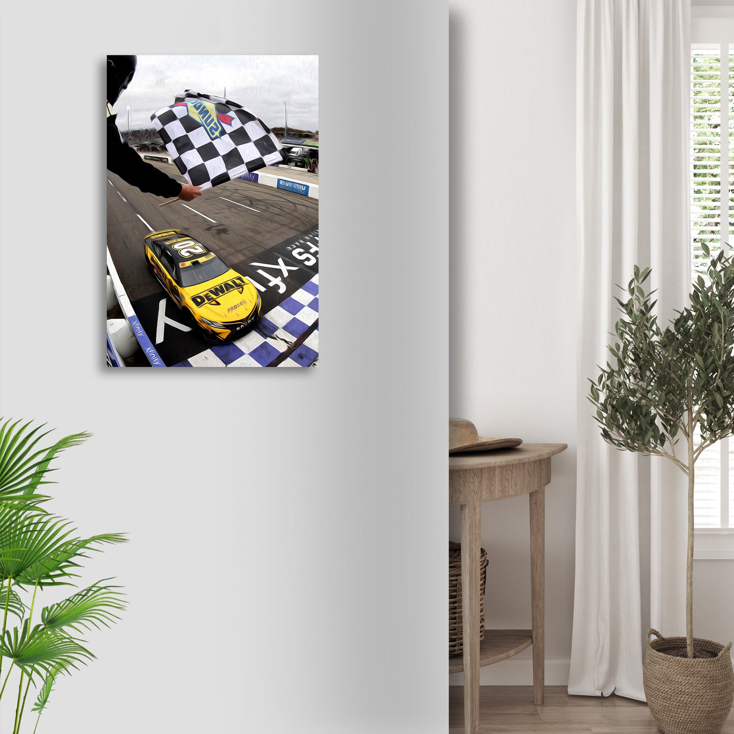 Race Car Winner Canvas Wall Art Style 1 - Image by Tailored Canvases