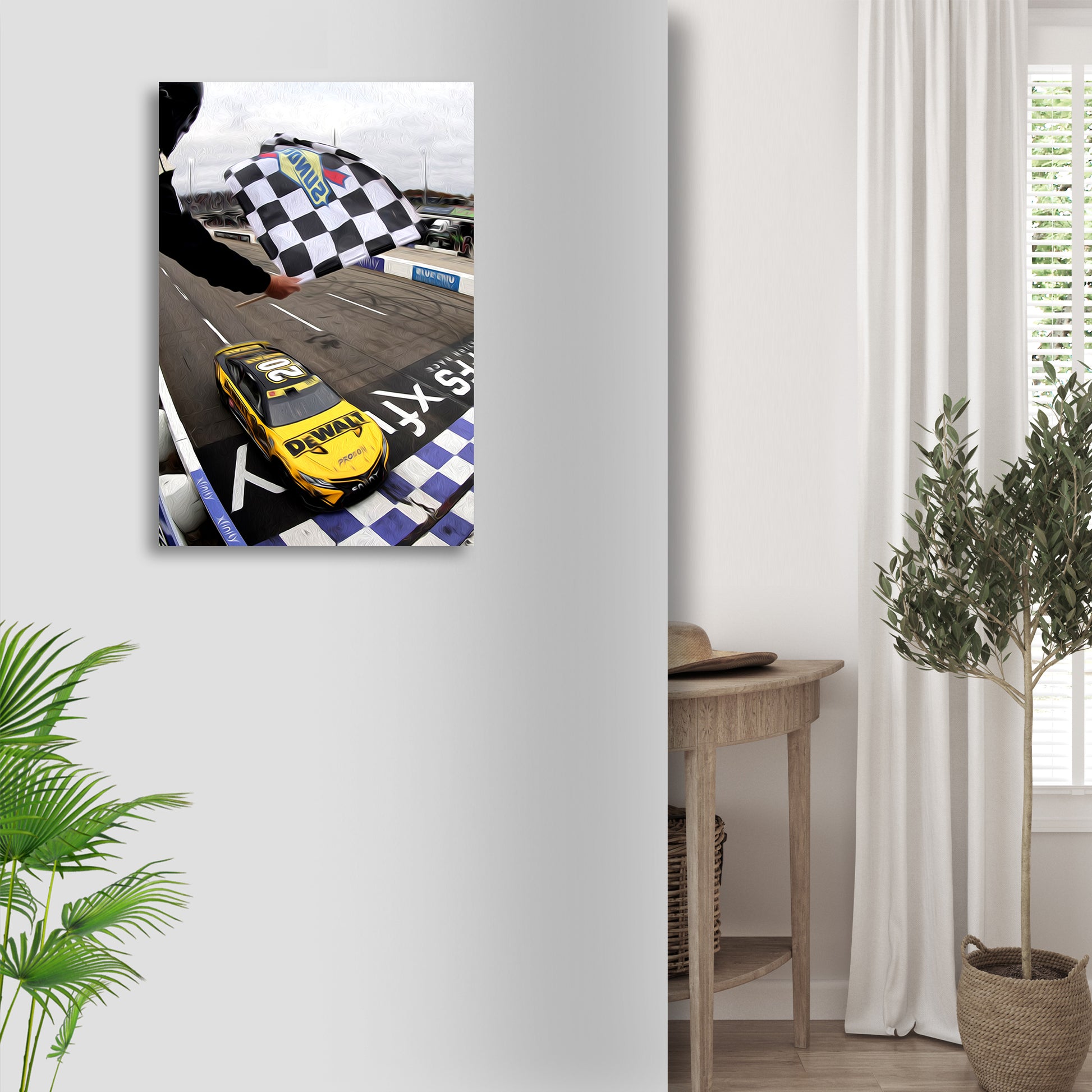 Race Car Winner Canvas Wall Art Style 1 - Image by Tailored Canvases