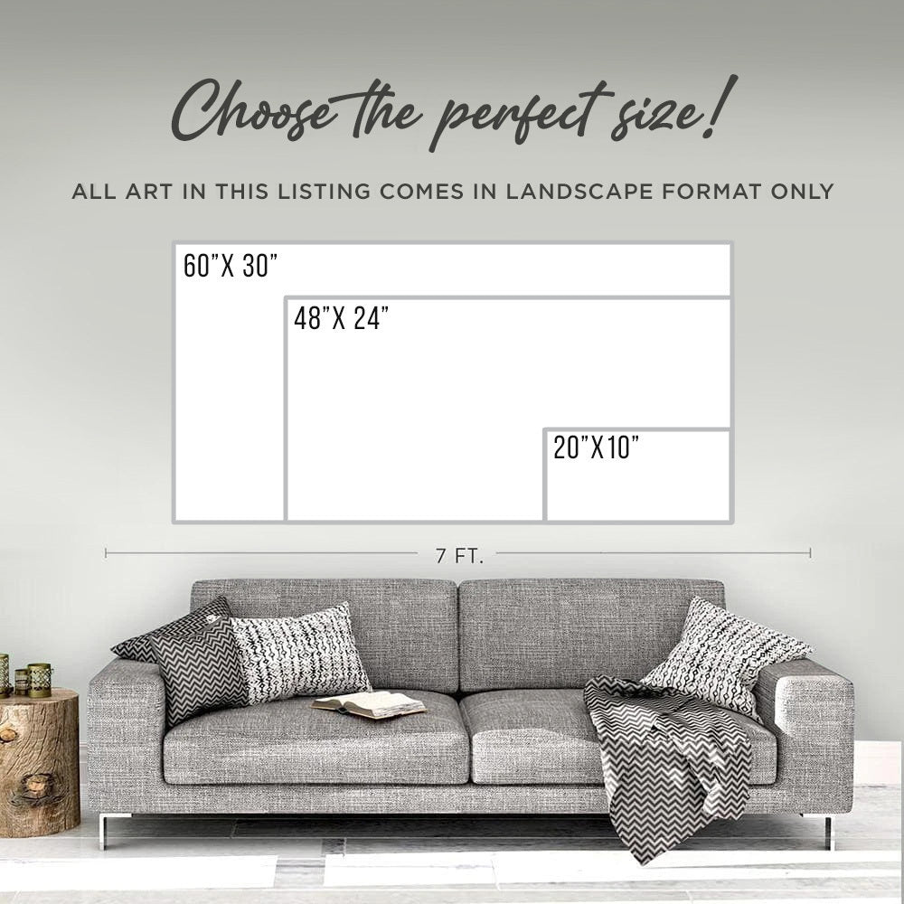 Land and Cattle Decor Sign Size Chart - Image by Tailored Canvases