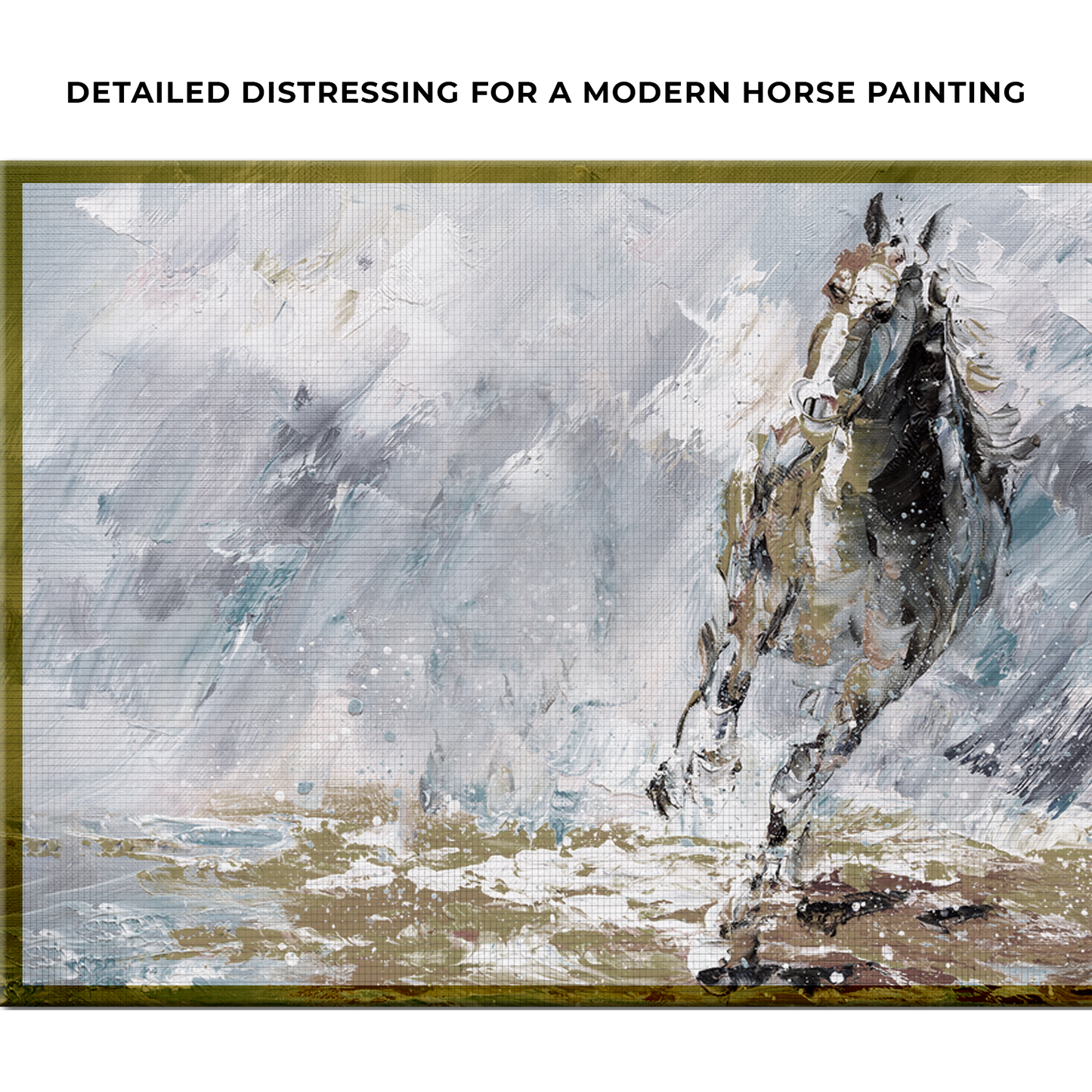 Horse Black Gray Canvas Wall Art Zoom - Image by Tailored Canvases
