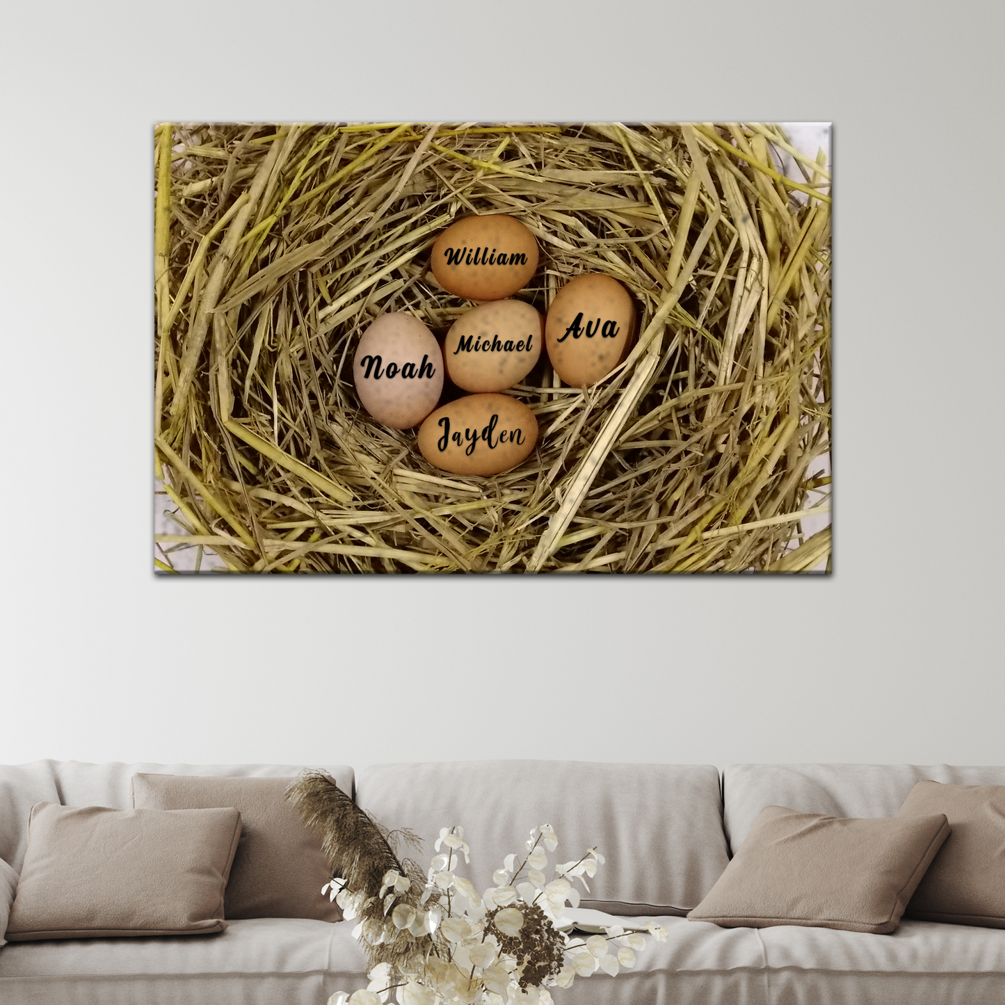 Robin Eggs Names Sign - Image by Tailored Canvases
