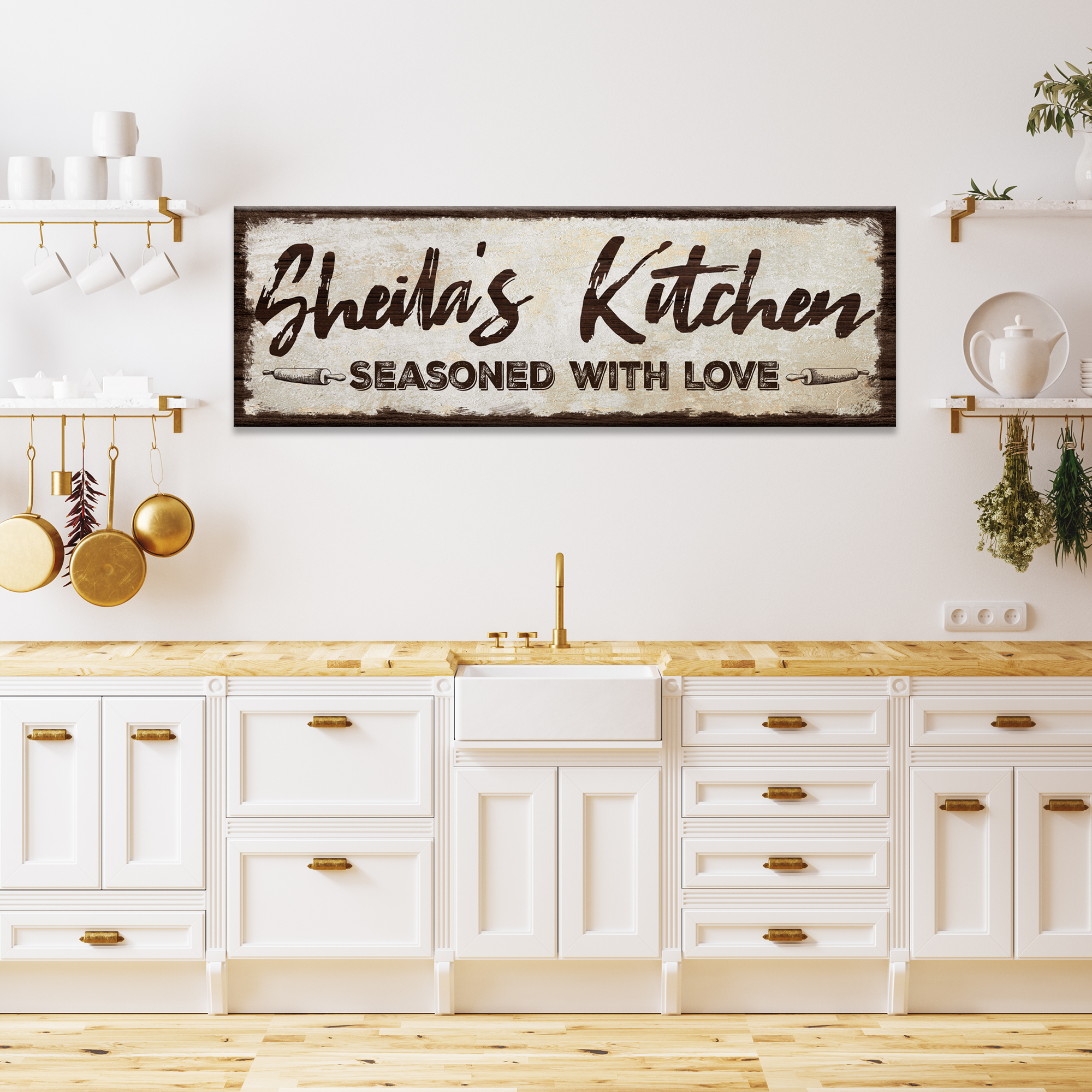 Personalized Kitchen - Seasoned With Love Premium Canvas