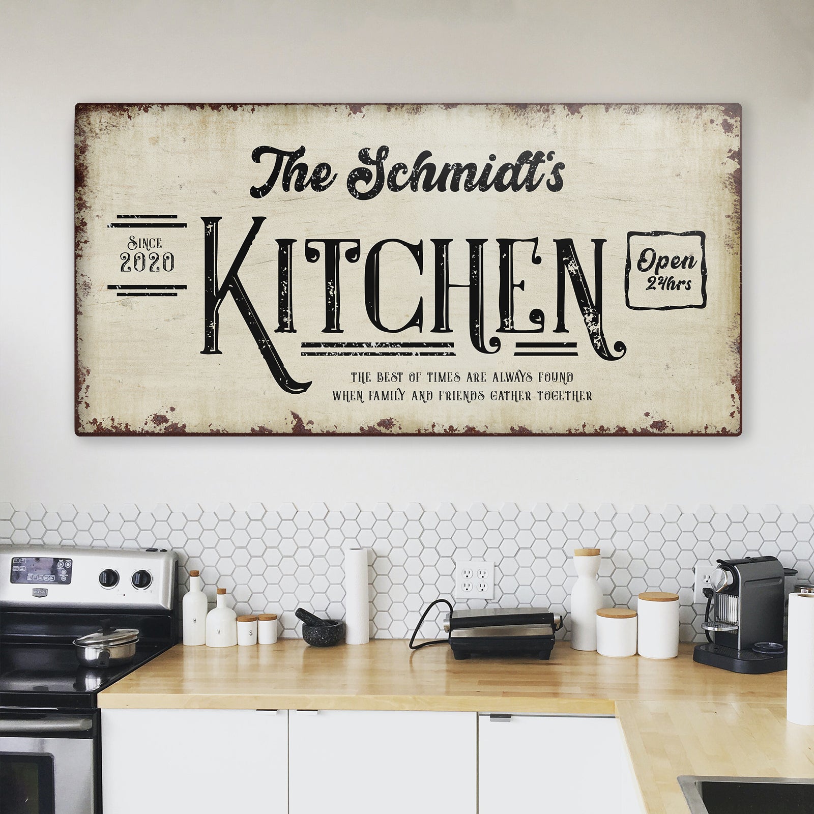 Kitchen Sign II Style 1 - Image by Tailored Canvases