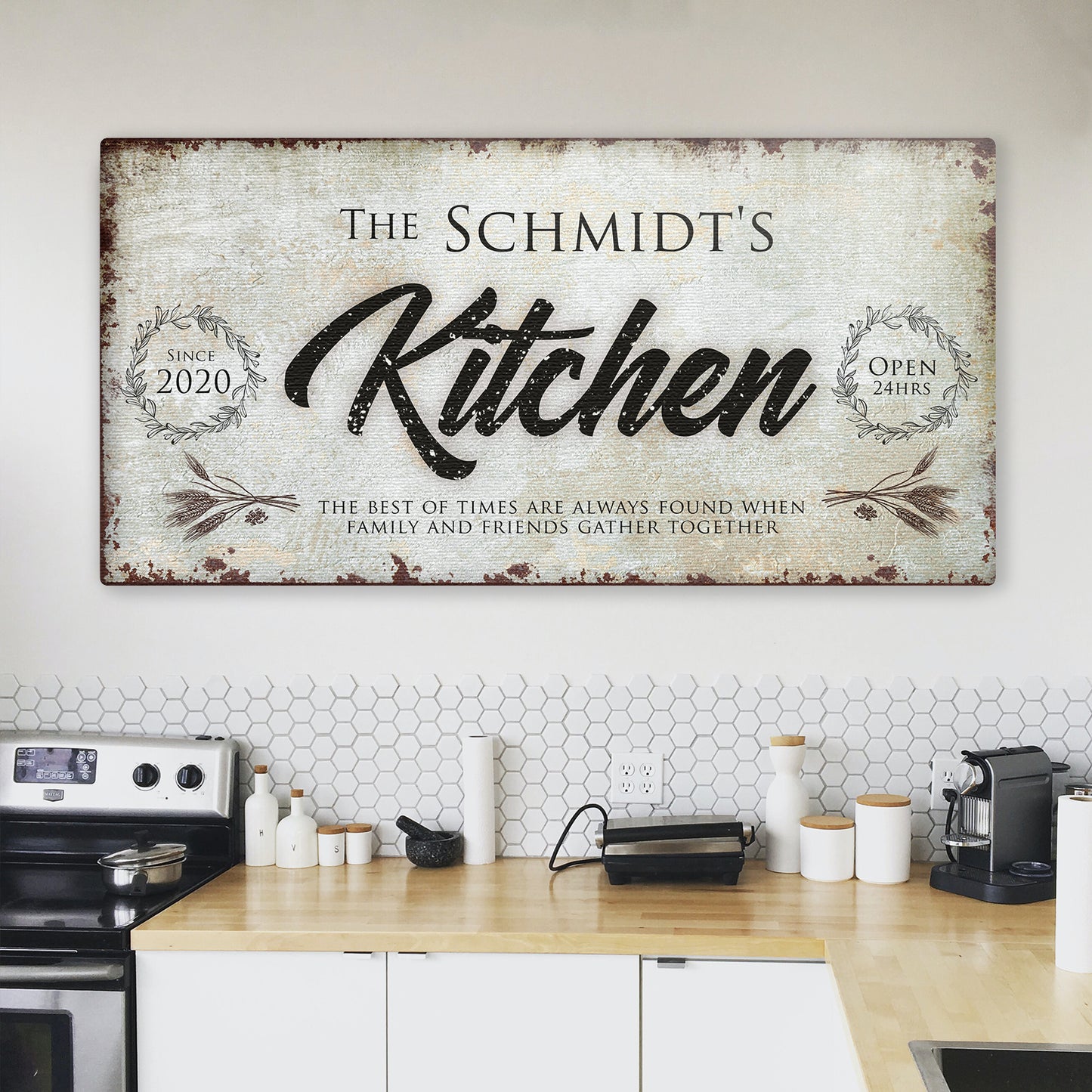 Kitchen Sign II Style 2 - Image by Tailored Canvases