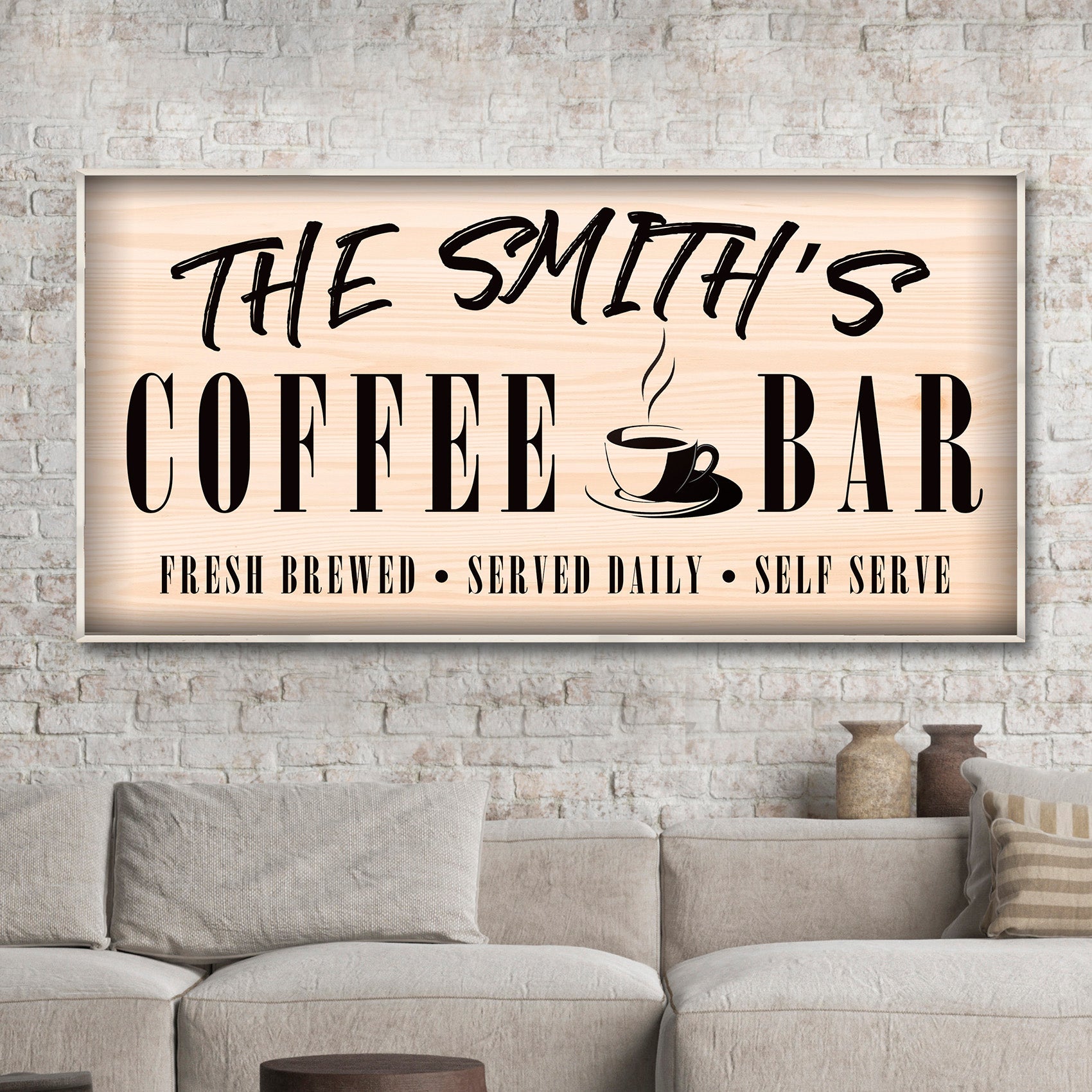 Coffee Bar - Personalized Huge Canvas Style 1 - Wall Art Image by Tailored Canvases