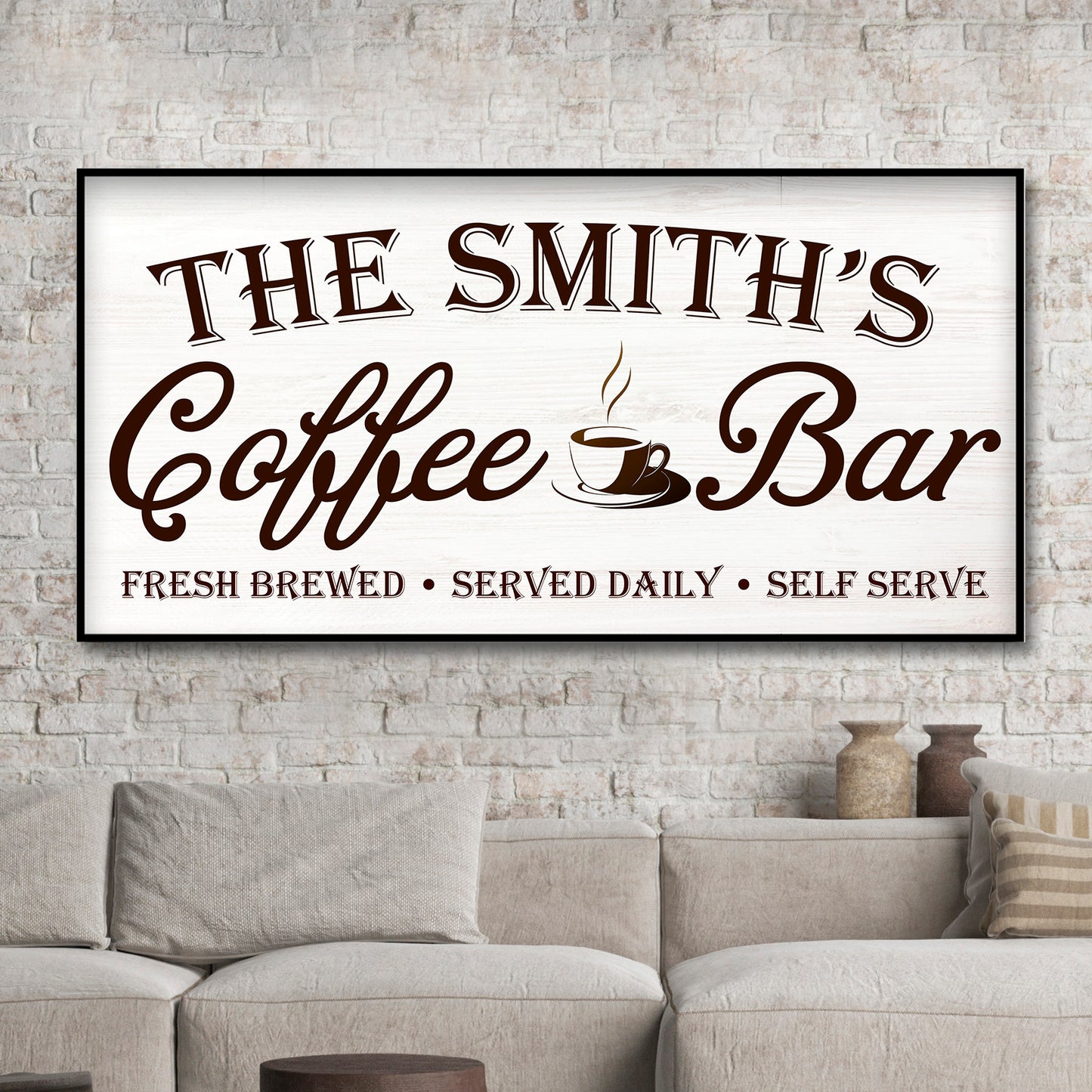 Coffee Bar - Personalized Huge Canvas Style 2 - Wall Art Image by Tailored Canvases
