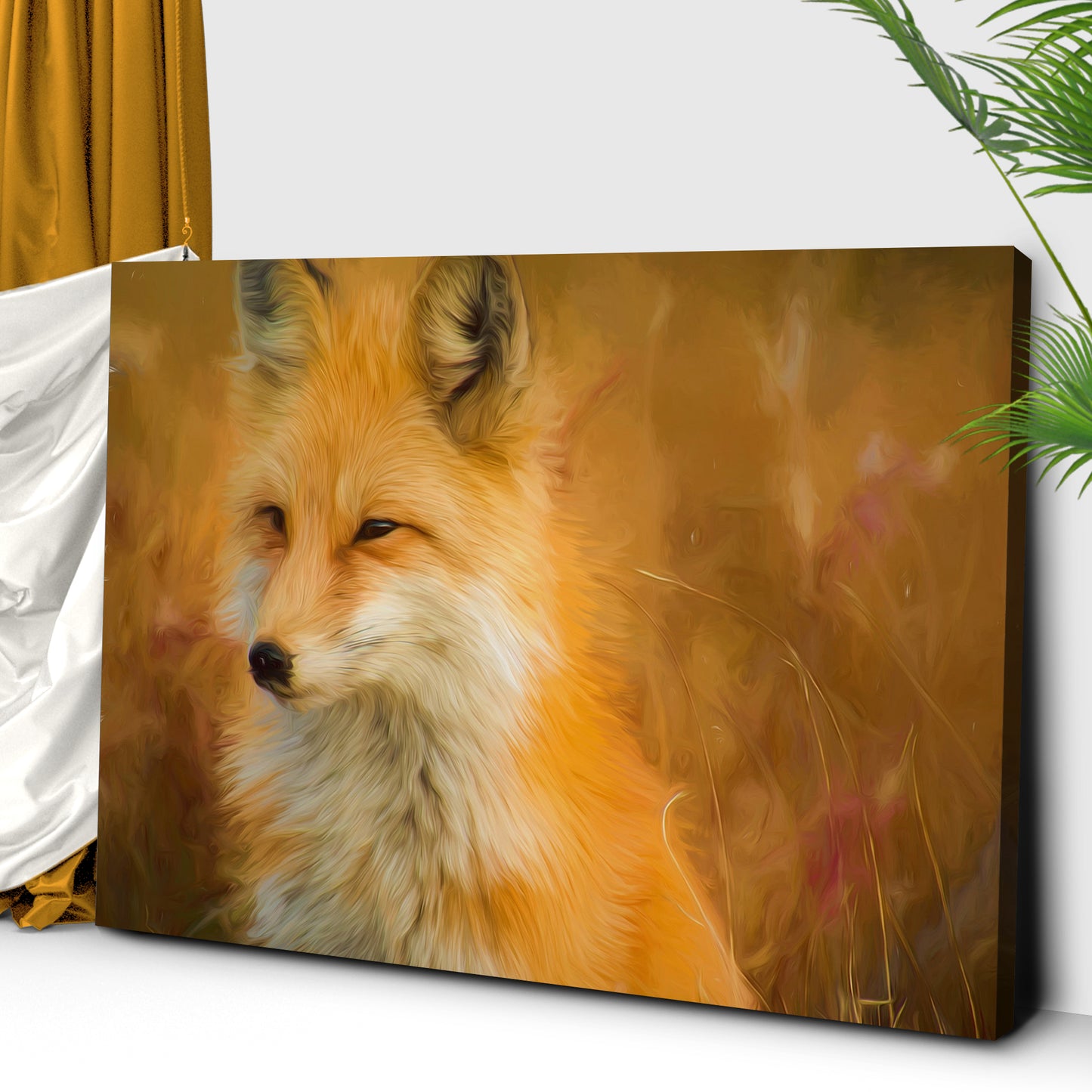 Animals Forest Fox Fascinating Canvas Wall Art Style 2 - Image by Tailored Canvases