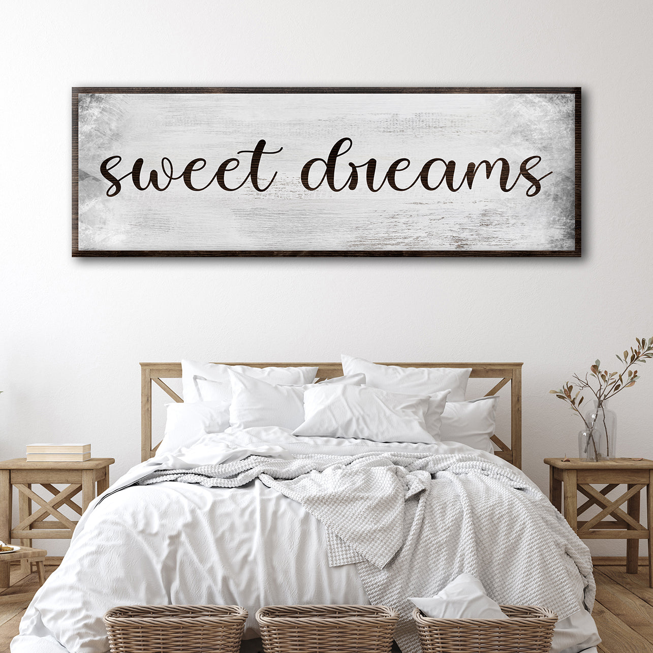 Sweet Dreams Bedroom Grunge Sign - Image by Tailored Canvases