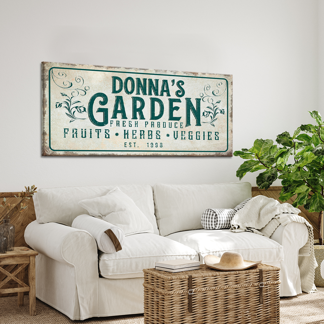 Fresh Produce Garden Sign Style 2 - Image by Tailored Canvases