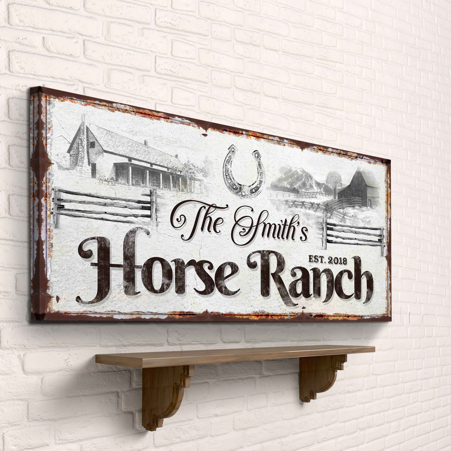 HORSE RANCH Sign Style 1 - Image by Tailored Canvases