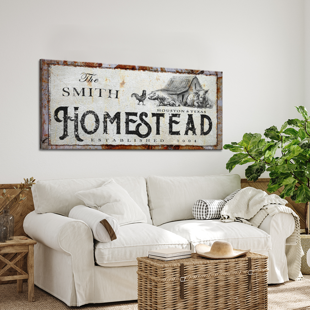 Homestead Sign Style 2 - Image by Tailored Canvases
